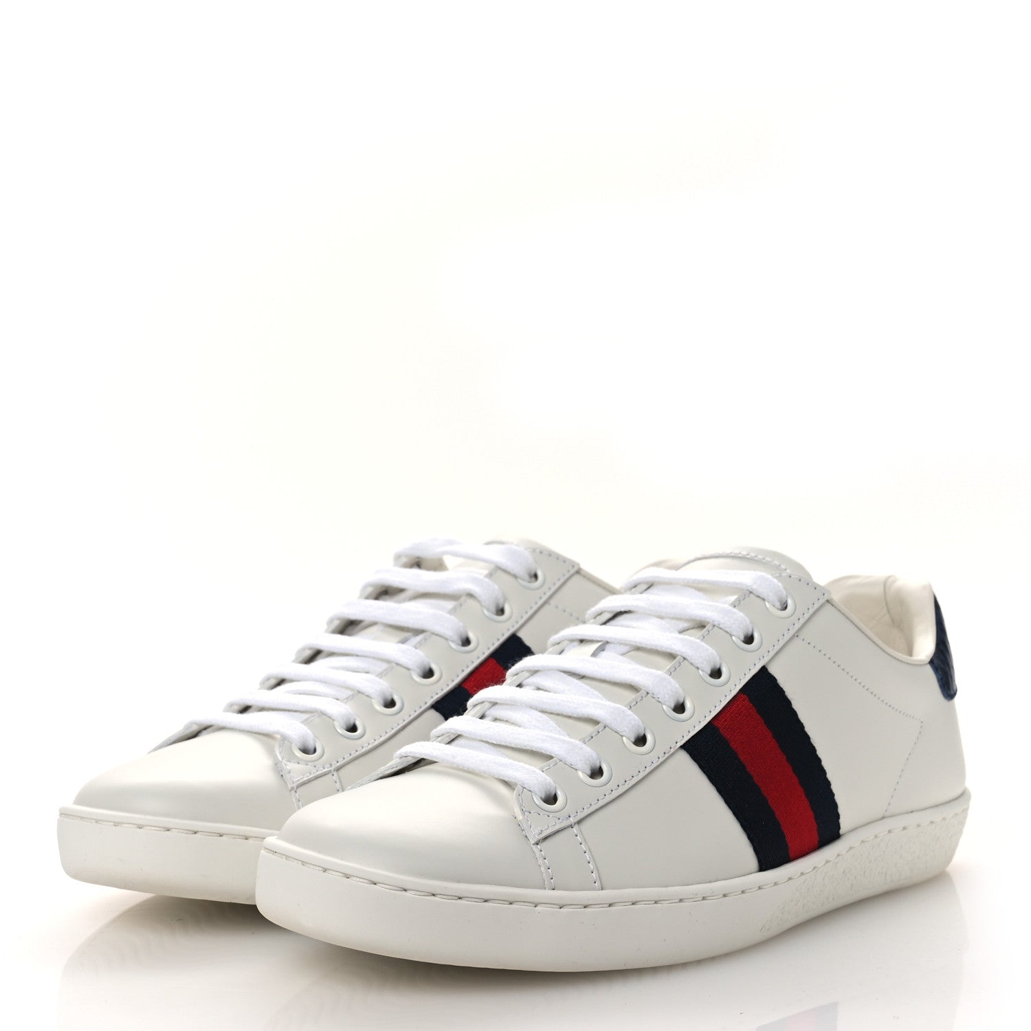 Calfskin Ayers Web Womens Ace Sneakers 37.5 White Blue