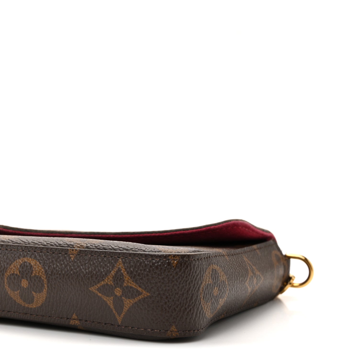 Monogram Pochette Felicie Chain Wallet Fuchsia