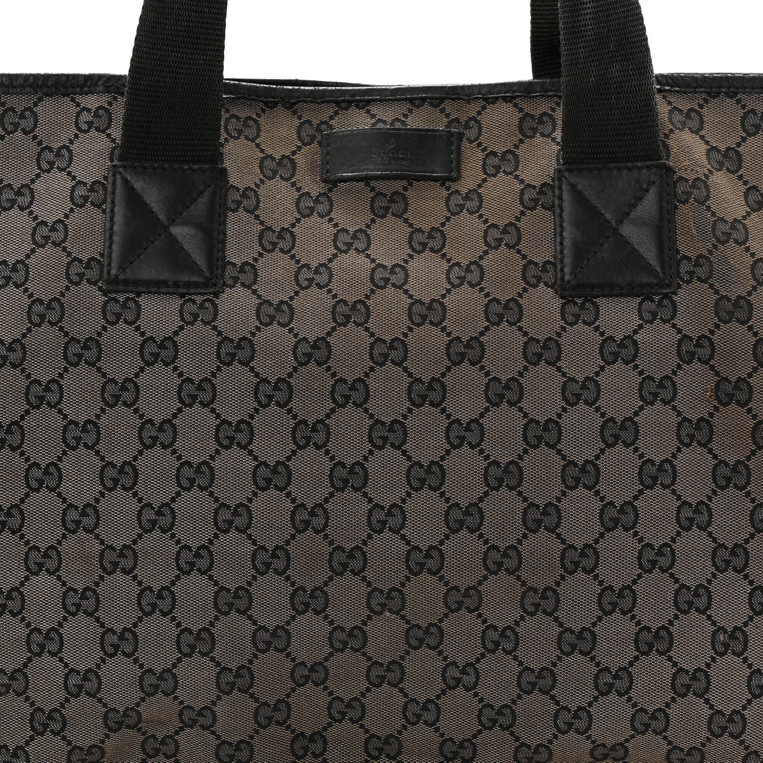 Metallic Monogram Canvas Tote Black
