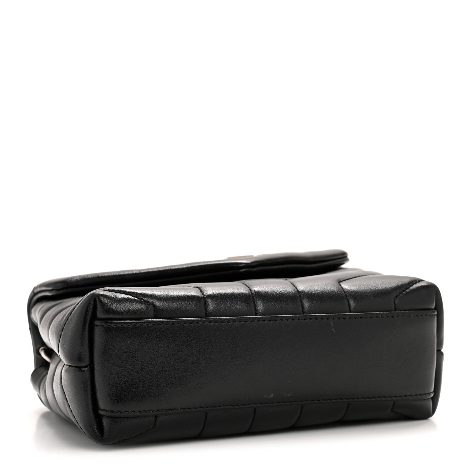 Calfskin Y Quilted Monogram Toy Loulou Crossbody Bag Black
