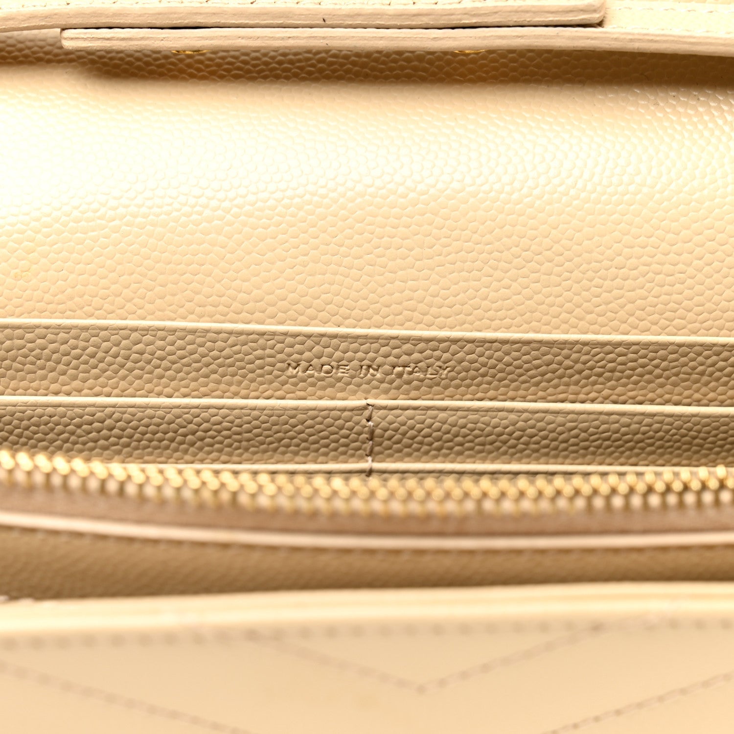 Grain De Poudre Matelasse Chevron Monogram Chain Wallet Nude Powder