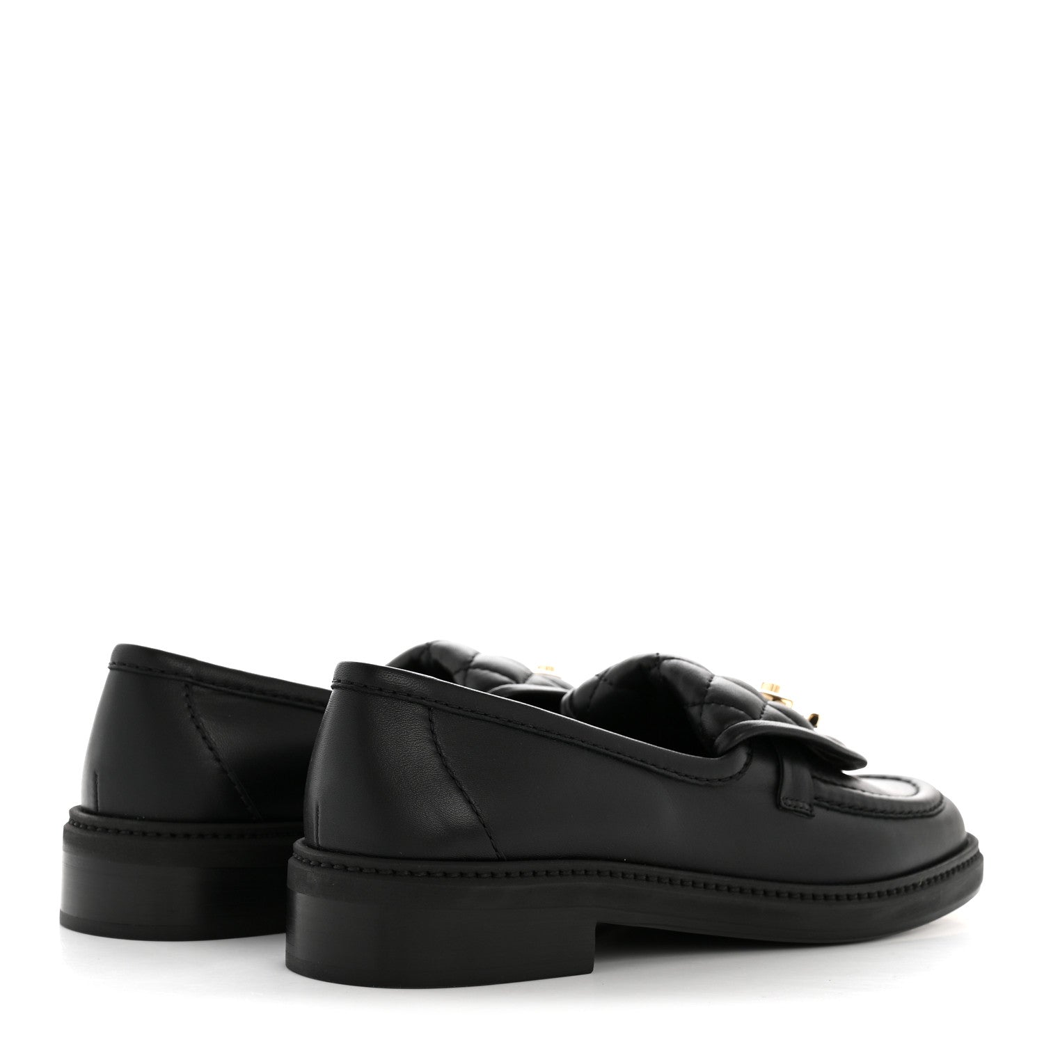 Lambskin Quilted CC Turnlock Loafers 37 Black