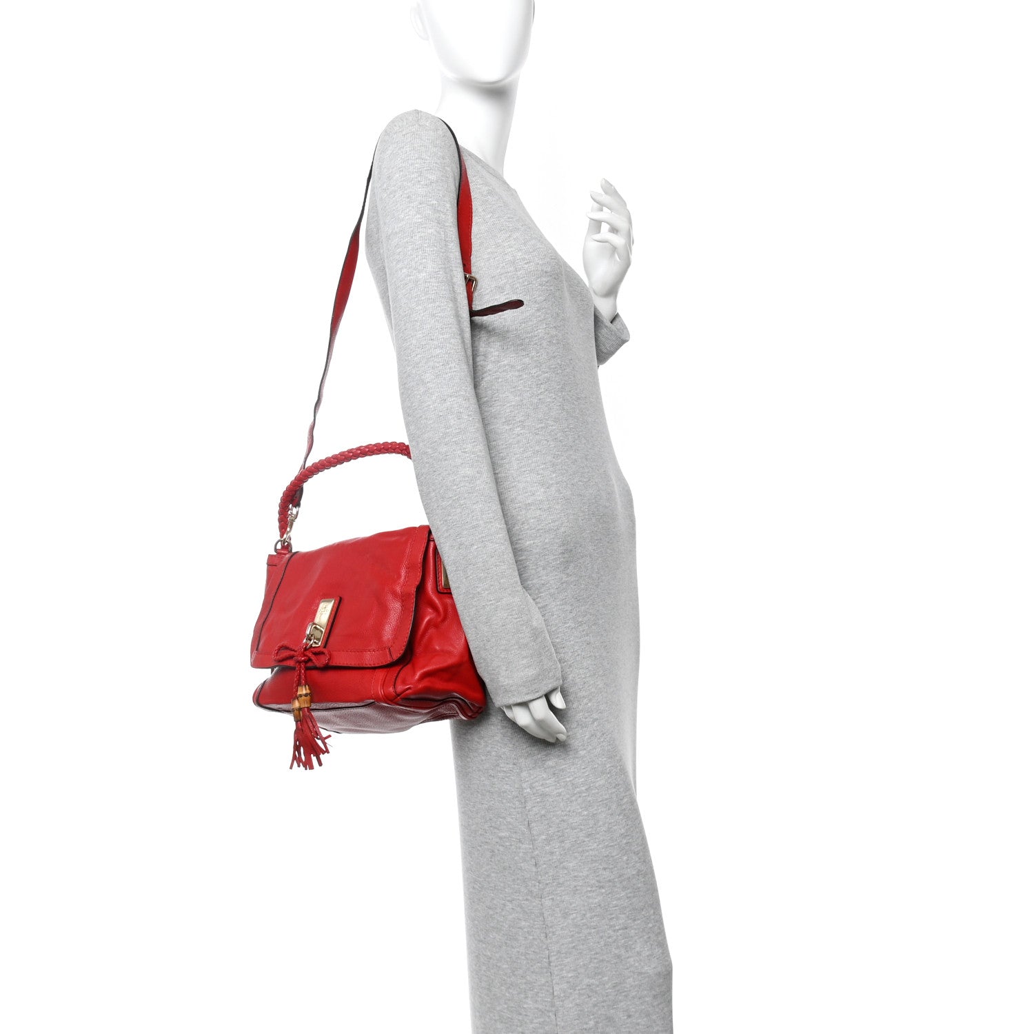 Cellarius Calfskin Medium Bella Flap Bag Vulcanic Red