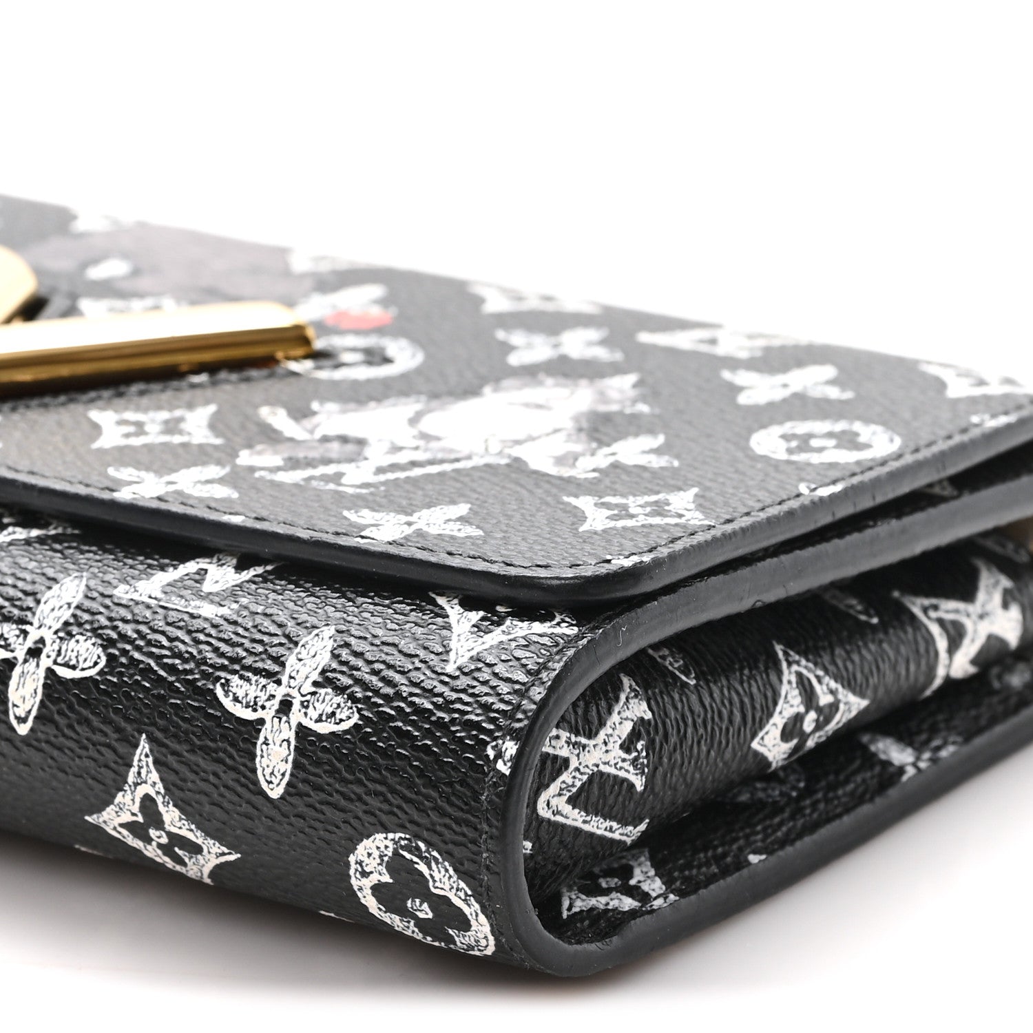 Catogram Twist Chain Wallet Black