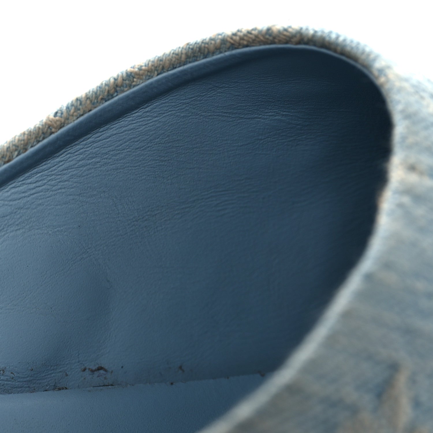 Monogram Washed Denim Aspen Platform Clog Mules 36 Blue