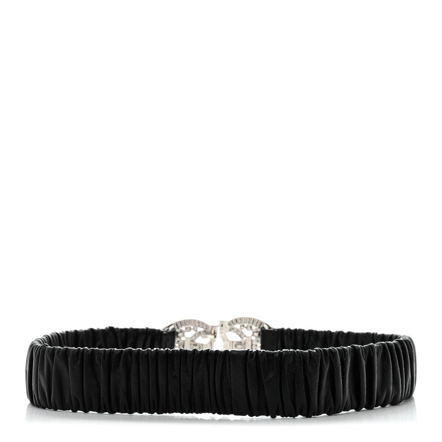 Lambskin Crystal CC Belt 70 28 Black