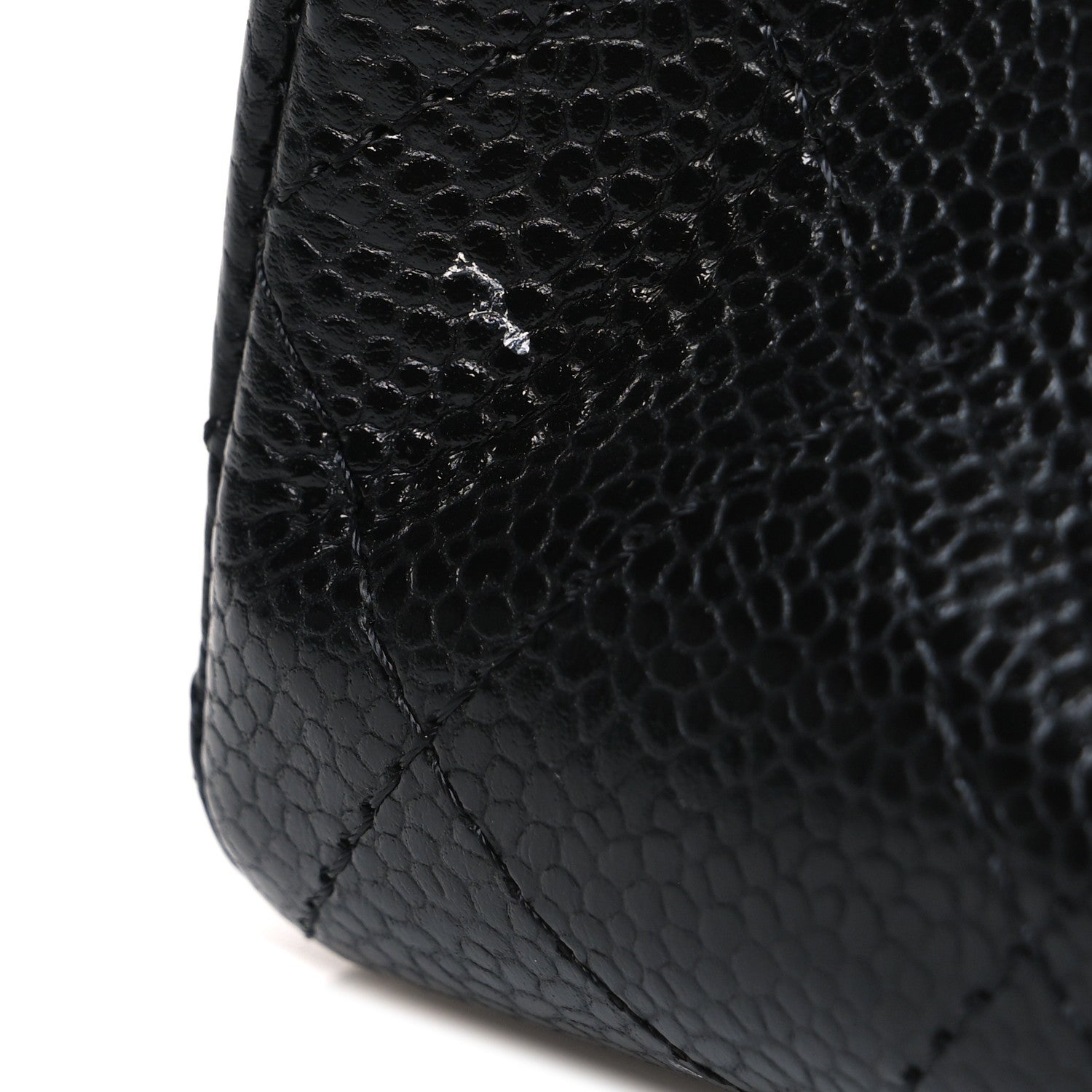 Caviar Quilted Small Double Flap Black