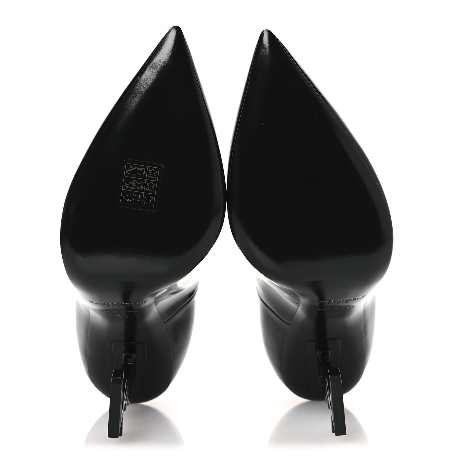 Patent Calfskin Opyum 110 Pumps 40 Black