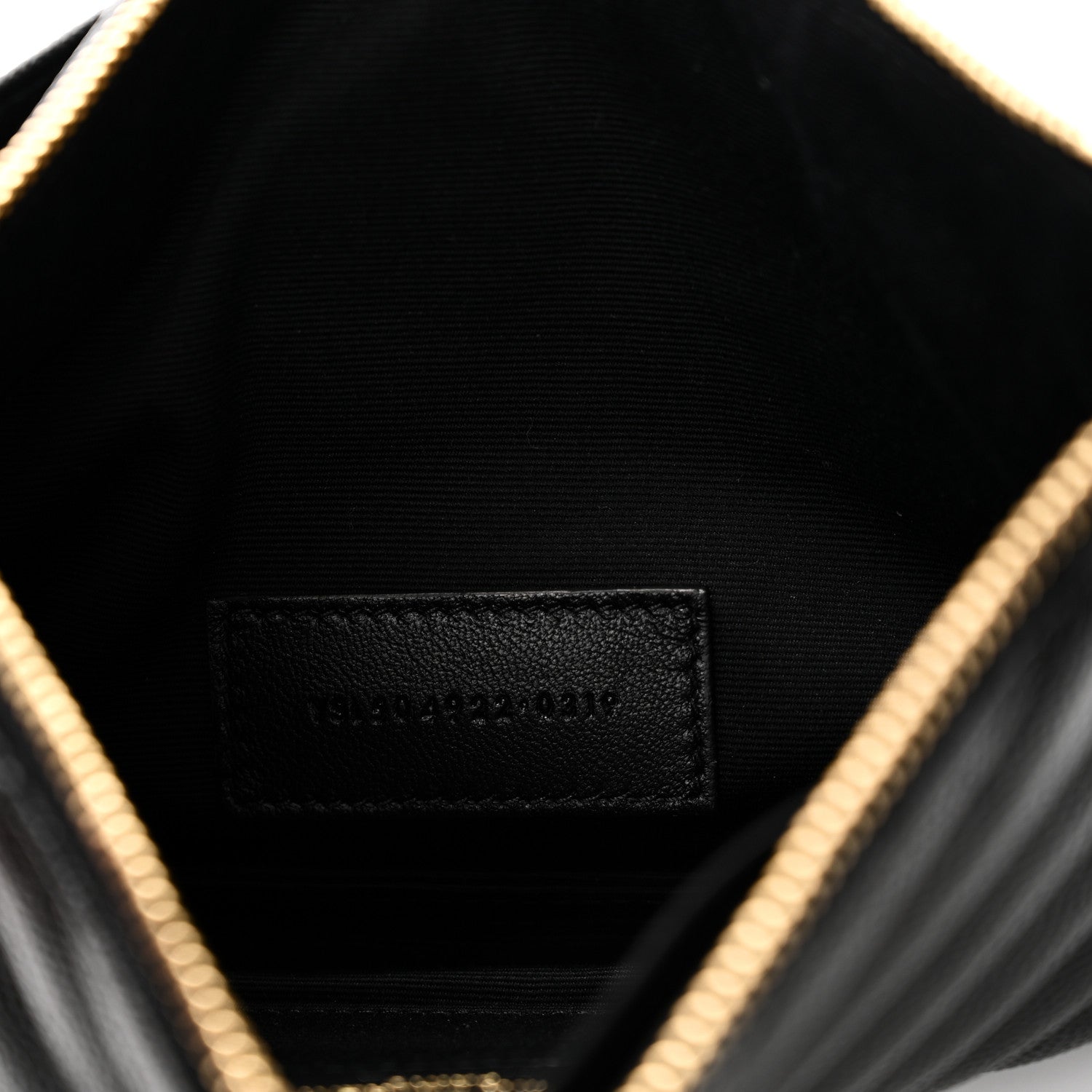 Grain De Poudre Chevron Monogram Bill Pouch Black