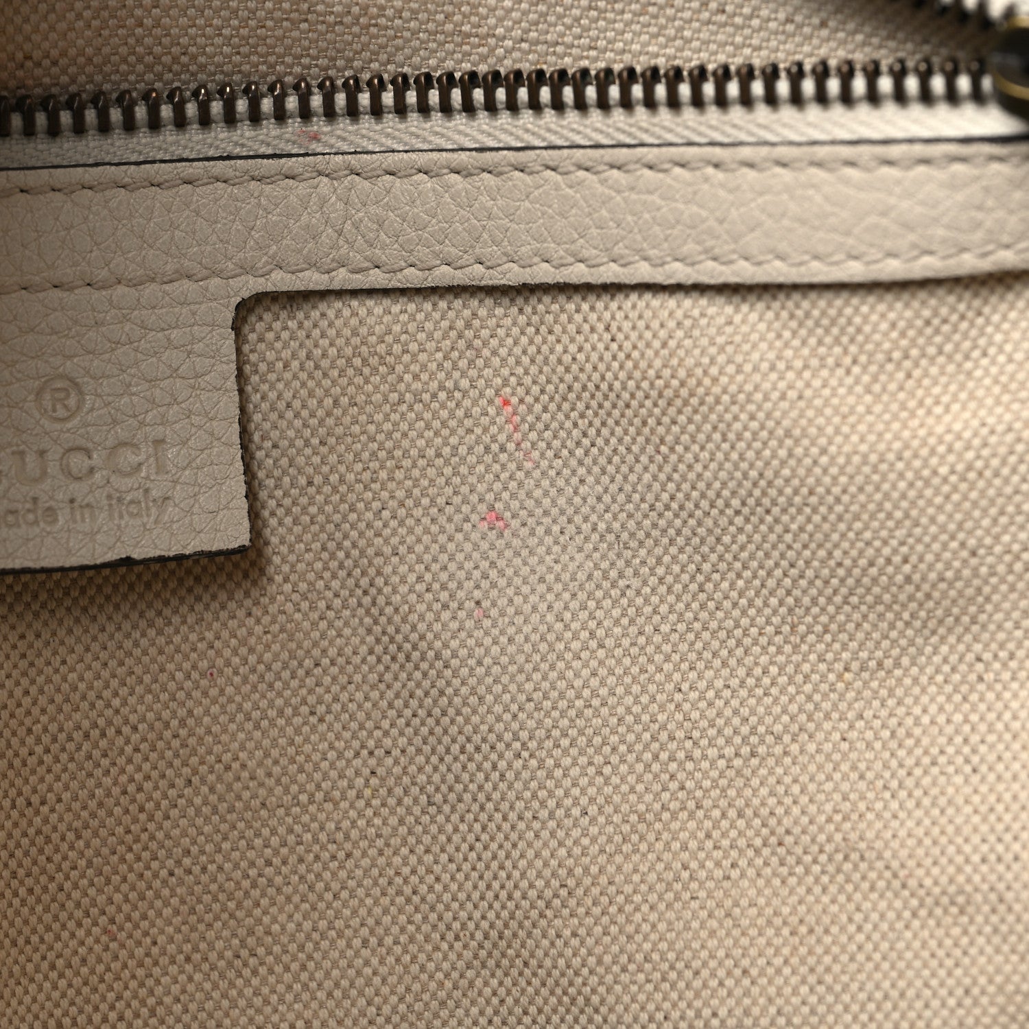 Grained Calfskin Logo Half Moon Hobo White