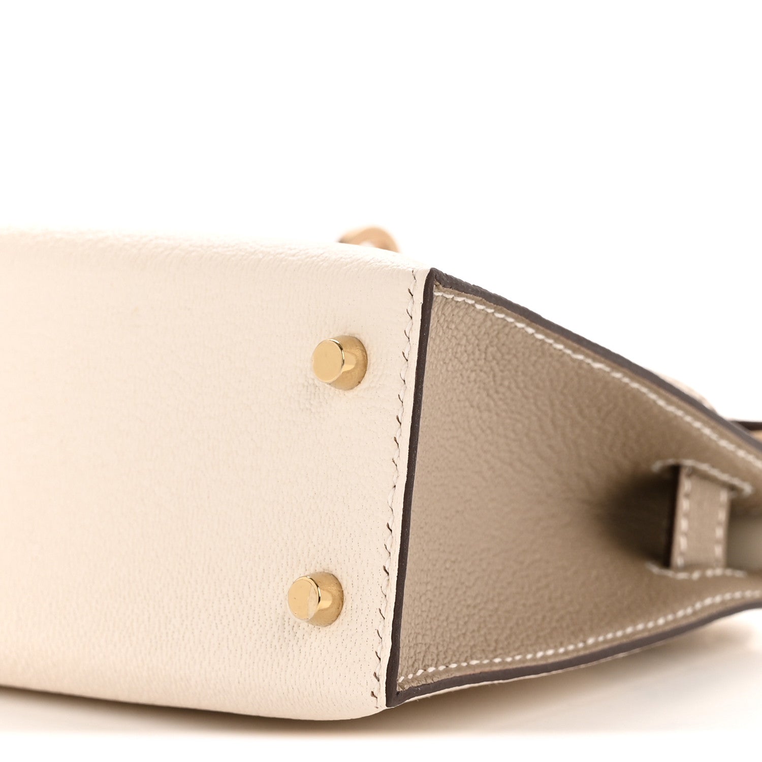 Chevre Mysore Horseshoe Mini Kelly Sellier 20 Nata Gris Tourterelle