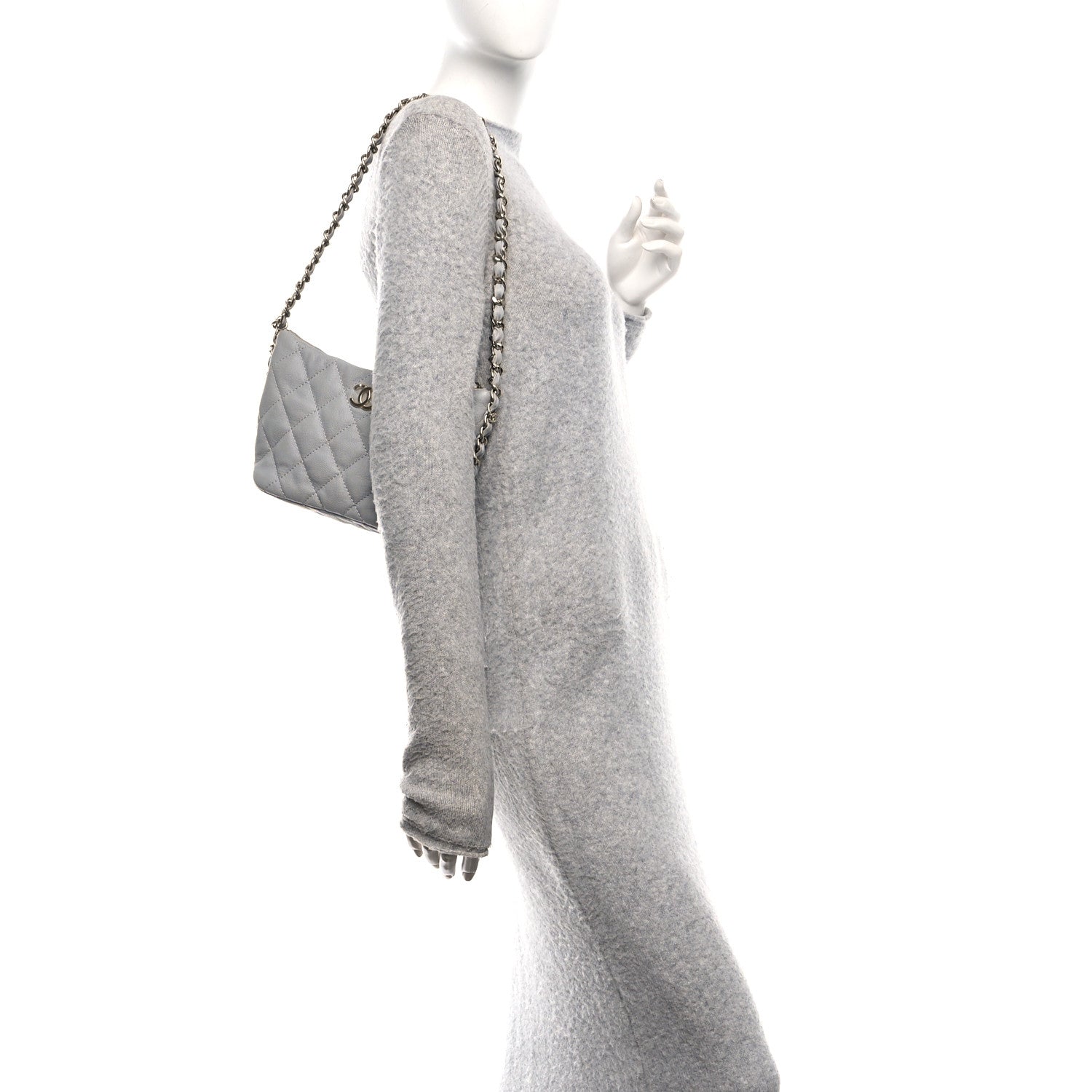 Caviar Quilted Daylight Hobo Grey