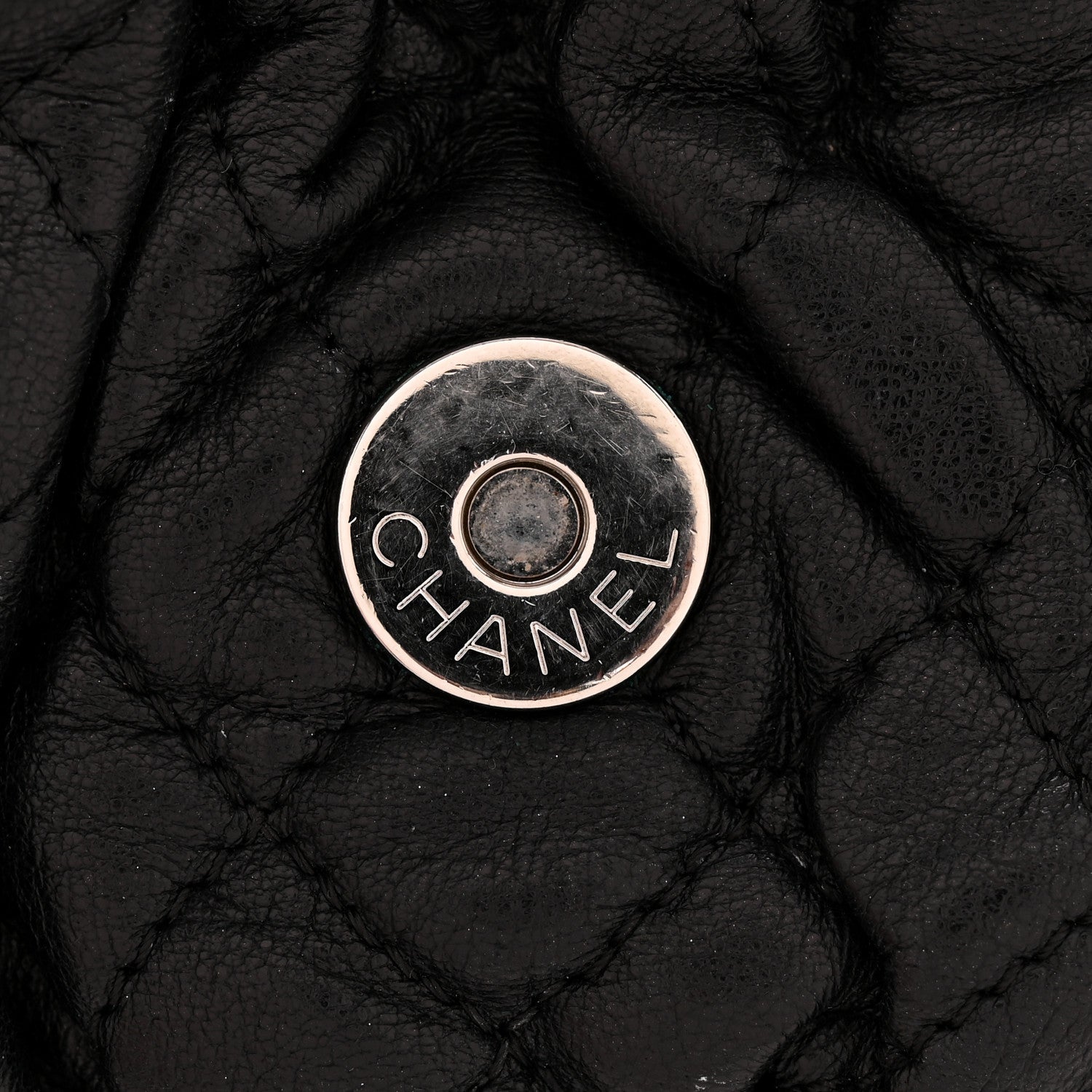 Washed Lambskin Quilted Mini Chain Around Flap Black
