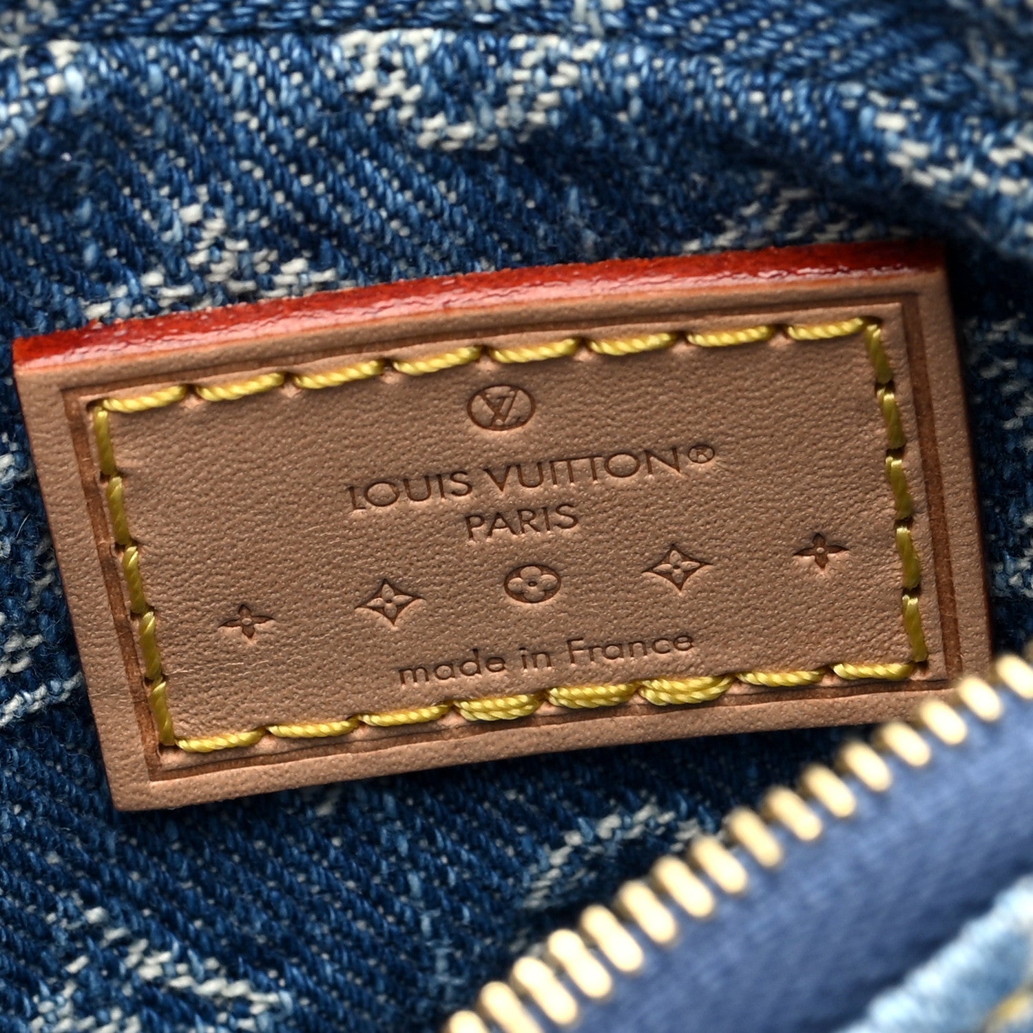 Monogram Denim Croissant Pochette Blue