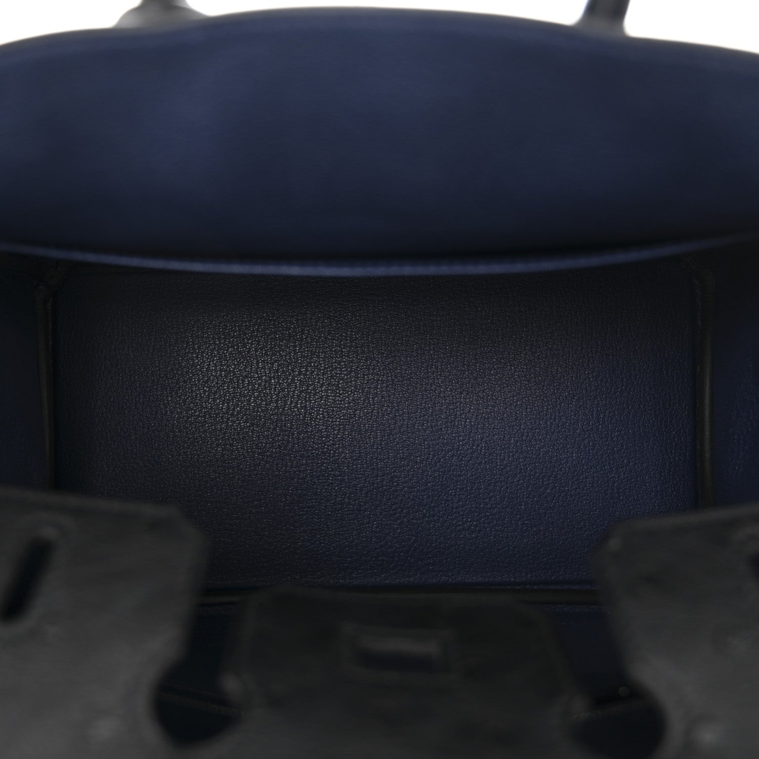 Ostrich Bi-Color Birkin 25 Bleu Iris Black