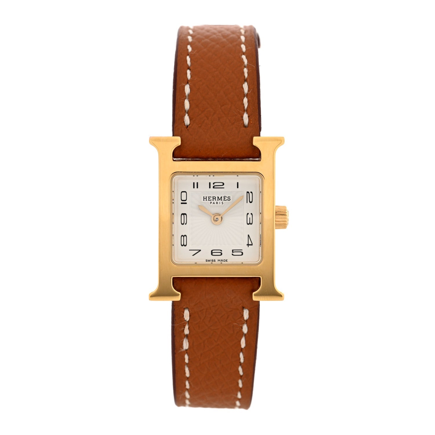 Stainless Steel Epsom 17.2mm Heure H Hour Quartz Watch Gold
