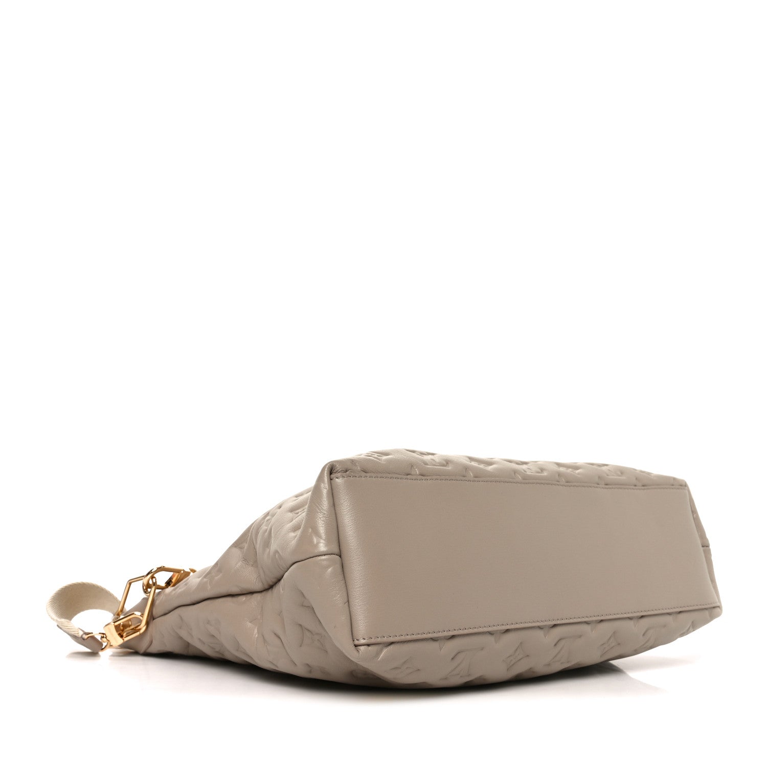 Lambskin Embossed Monogram Coussin Hobo MM Galet