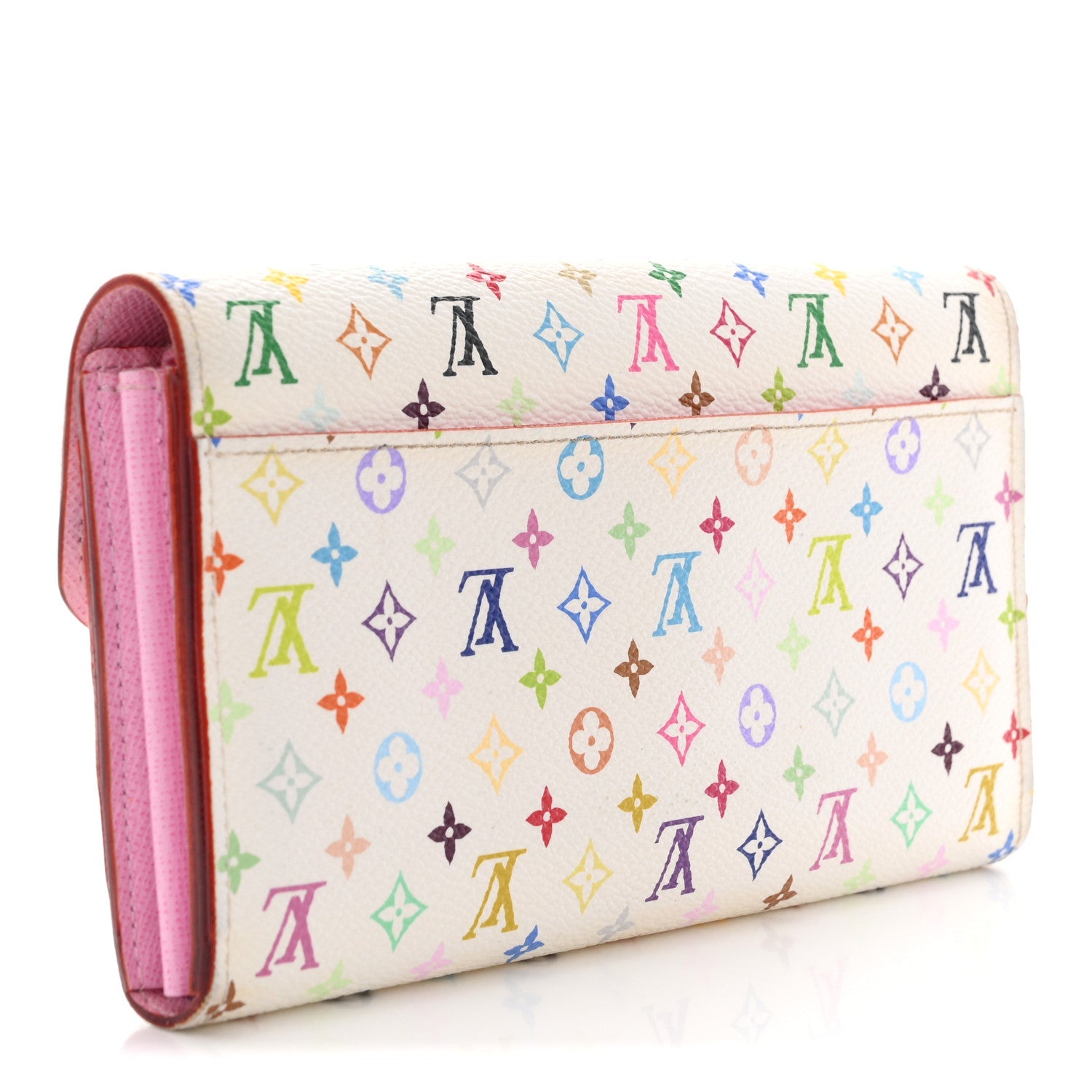 Monogram Multicolor Sarah Wallet NM White Litchi