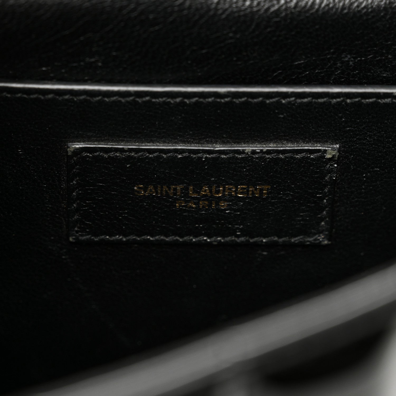Patent Matelasse Monogram Large Vicky Chain Bag Black