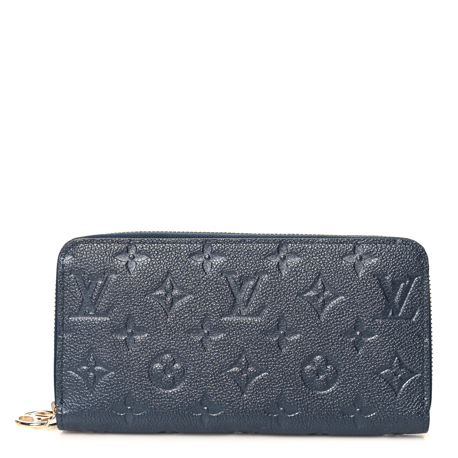 Metallic Empreinte Monogram Zippy Wallet Navy Blue