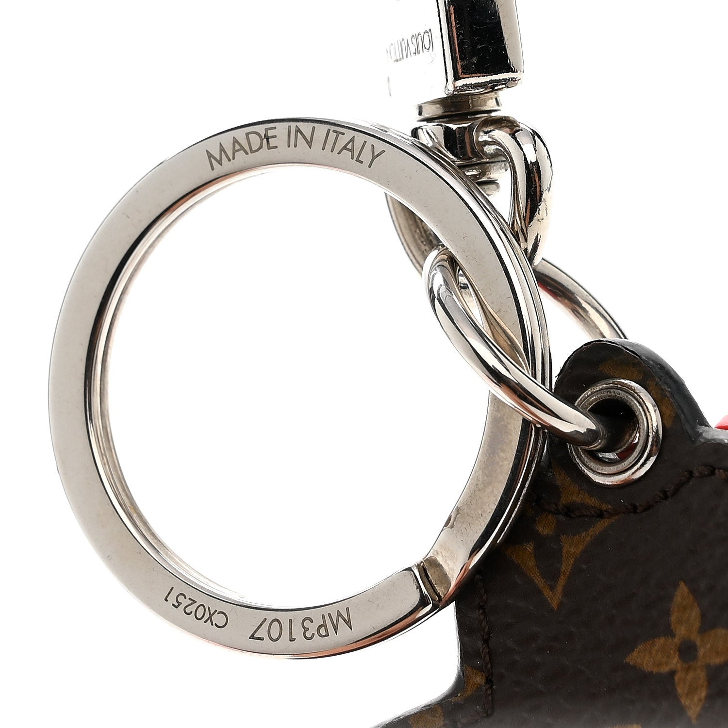 Calfskin Monogram Hammer Bag Charm Key Holder
