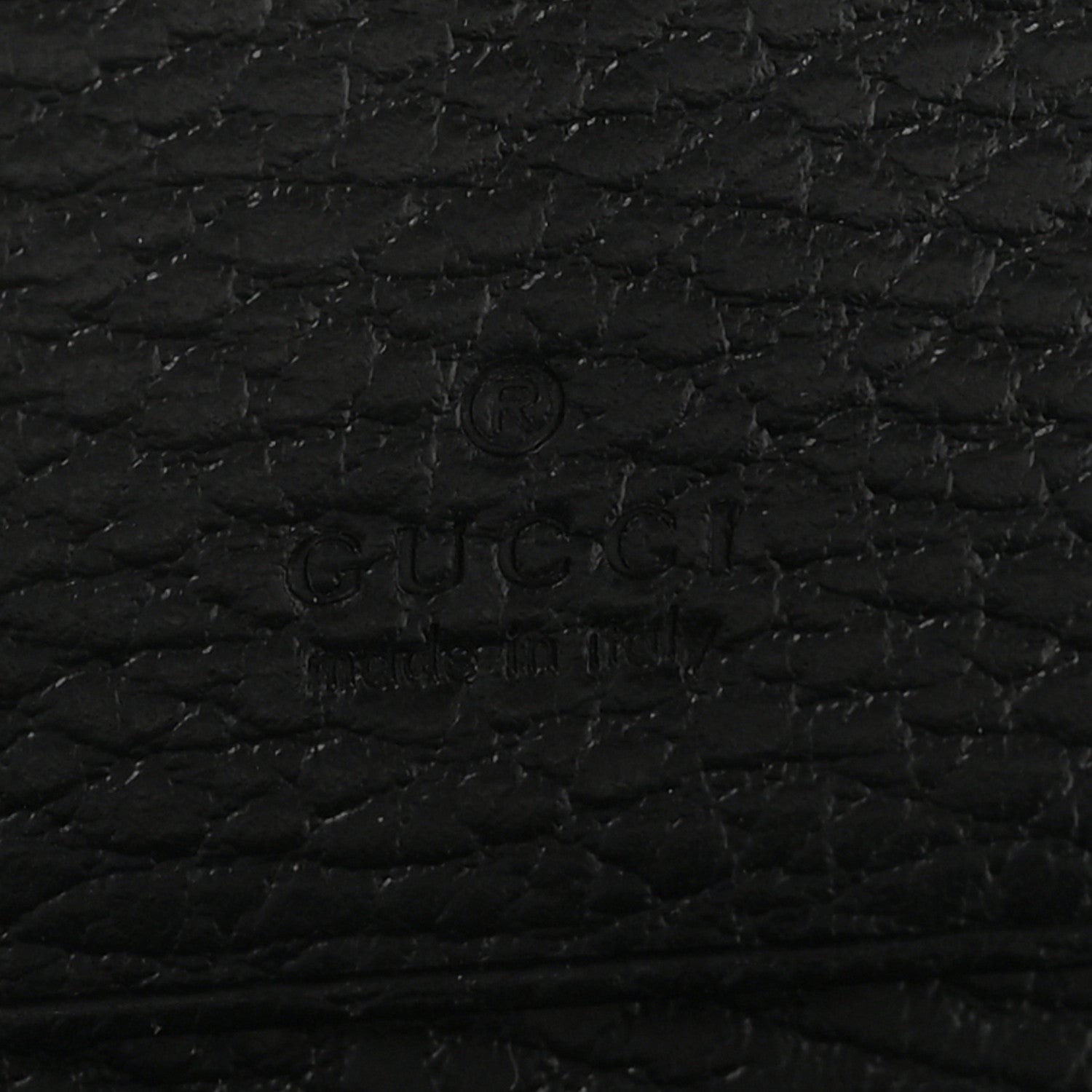 Pebbled Calfskin GG Marmont Card Case Black