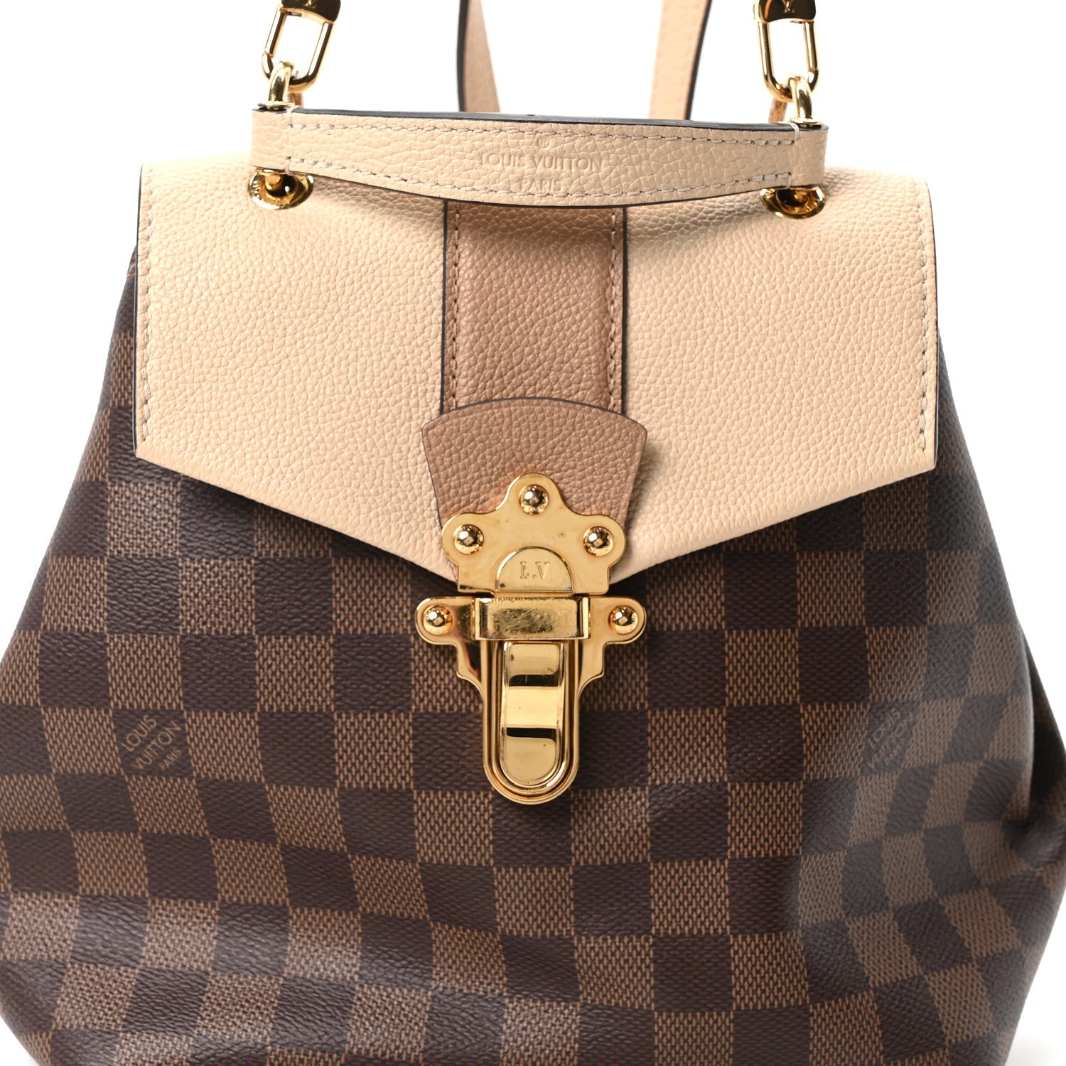 Damier Ebene Clapton Backpack Creme