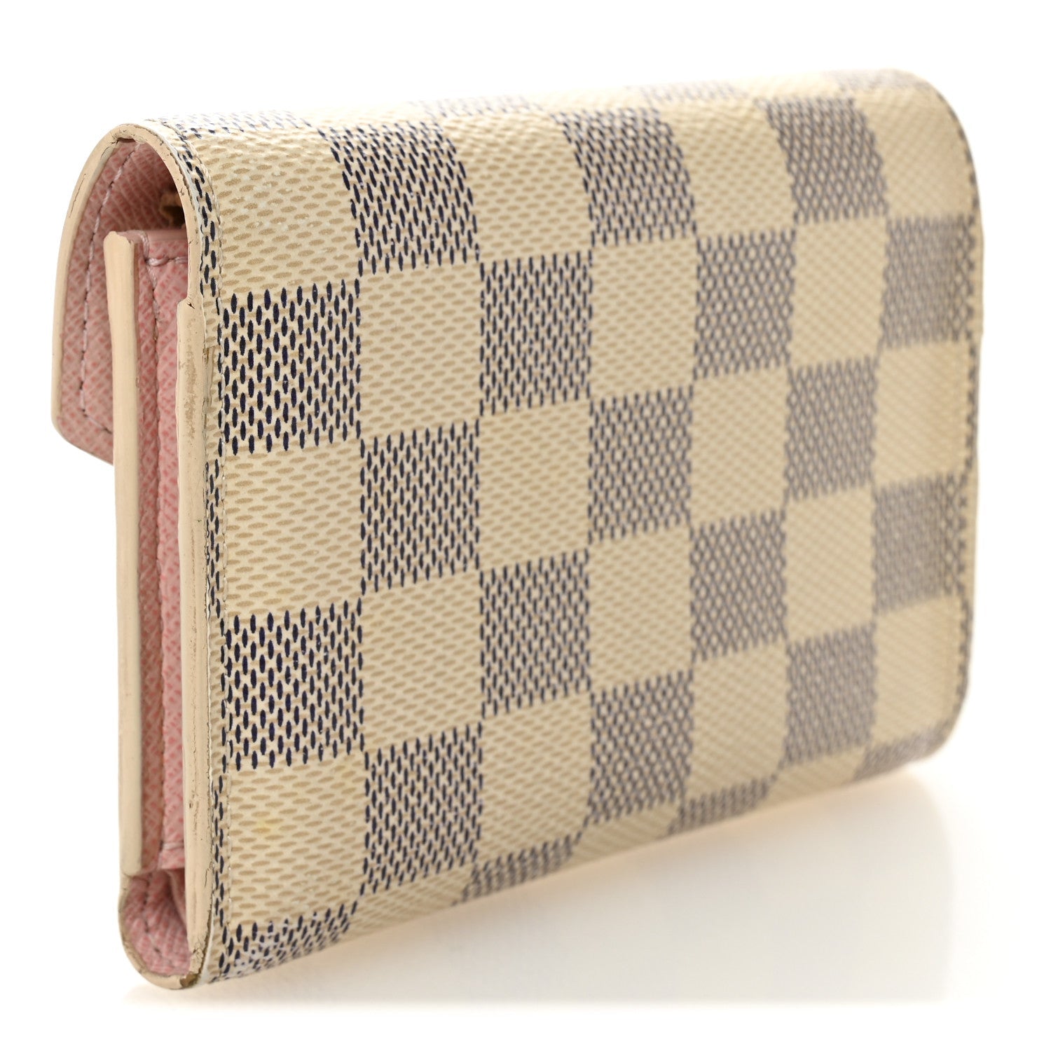 Damier Azur Victorine Wallet Rose Ballerine