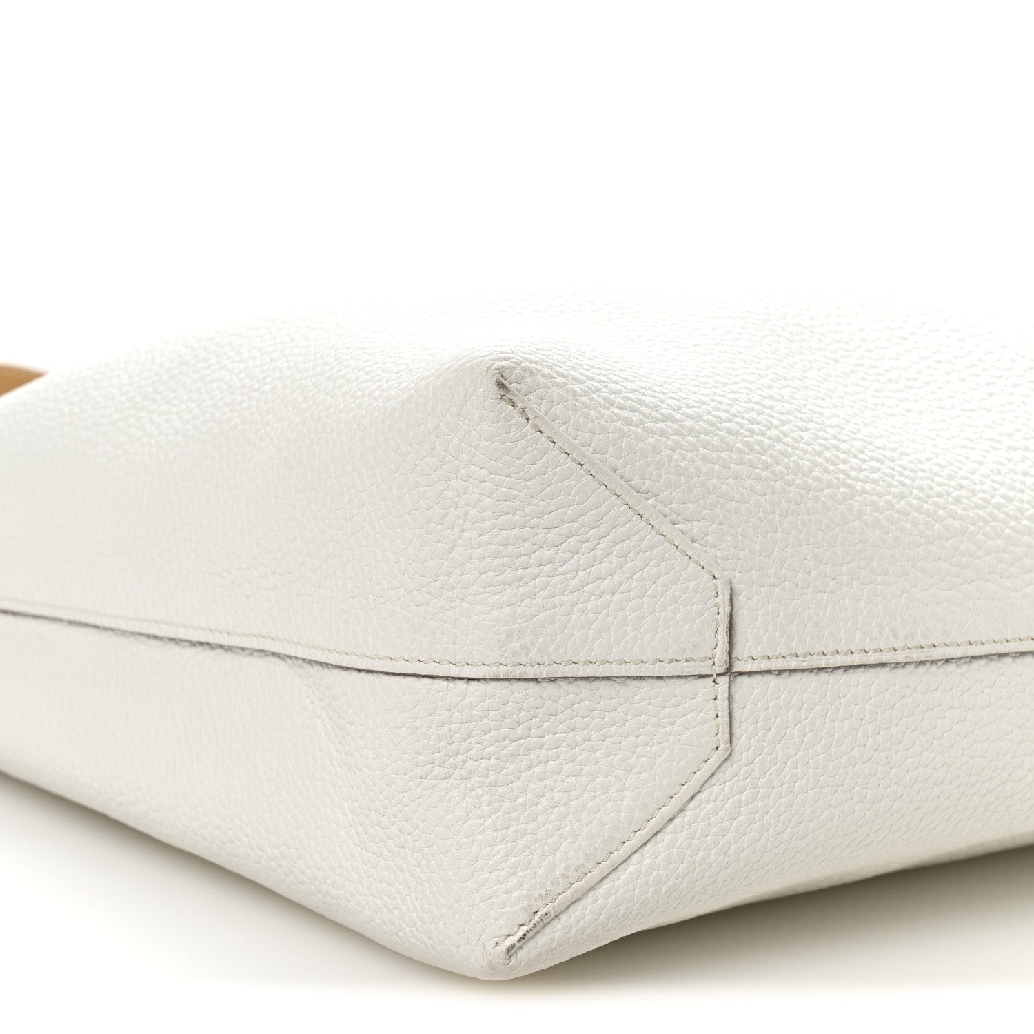 Taurillon Clemence Double Sens 45 Reversible Tote White Sable