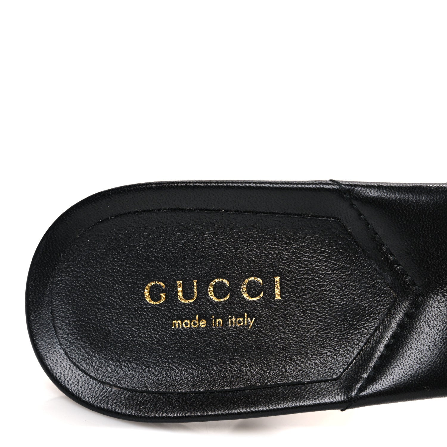 Nappa Matelasse Monochrome GG Marmont 75mm Slide Sandals 37.5 Black