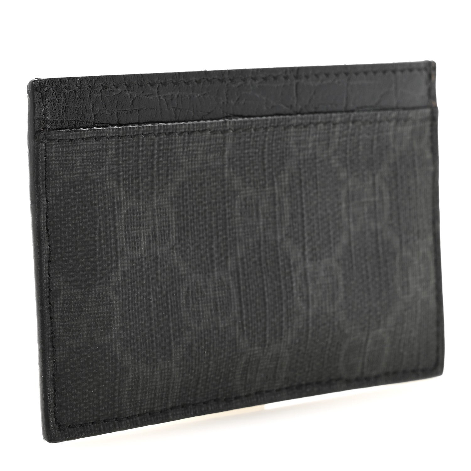 GG Plus Monogram Card Holder Black