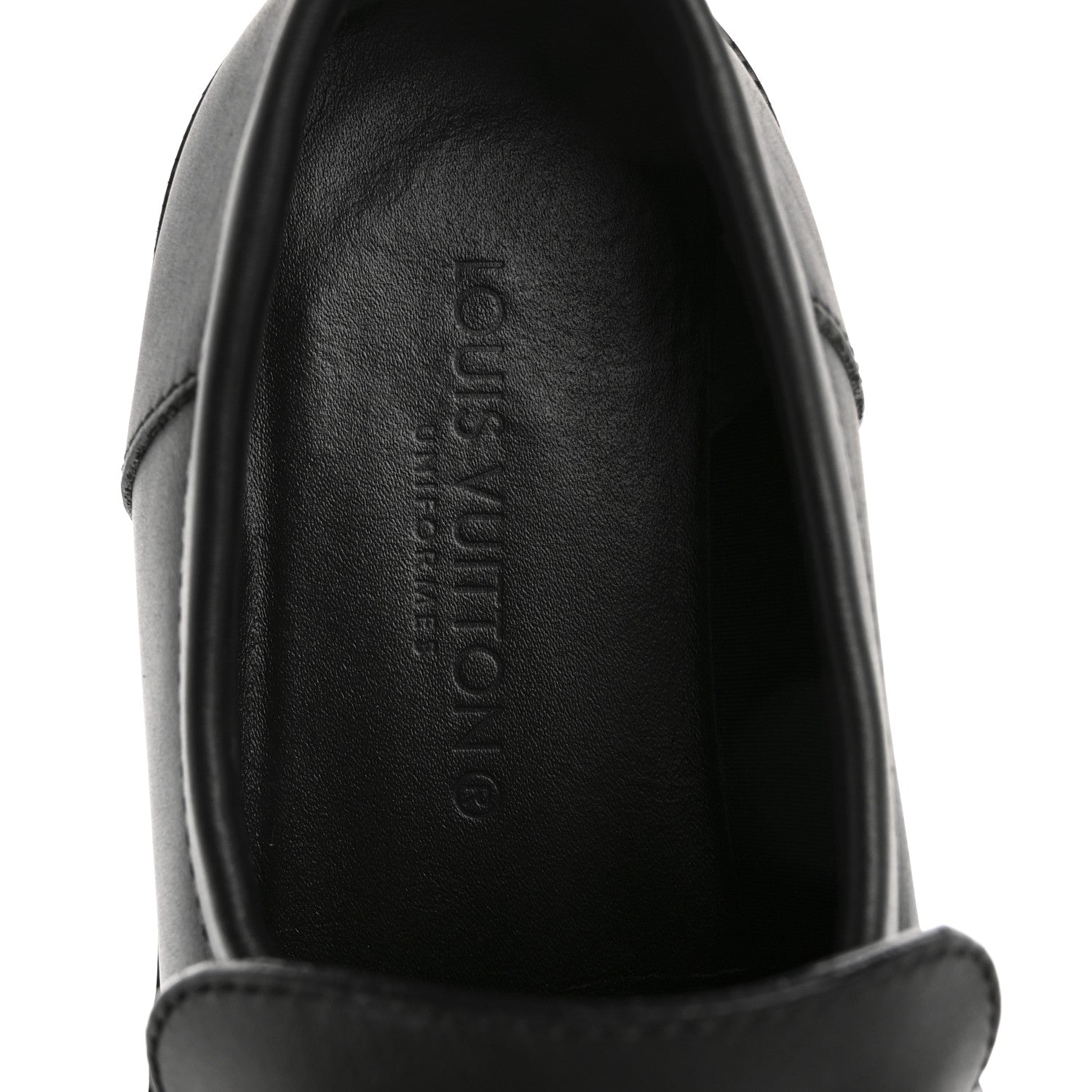Calfskin Oversized Chain Academy Loafers 35 Black