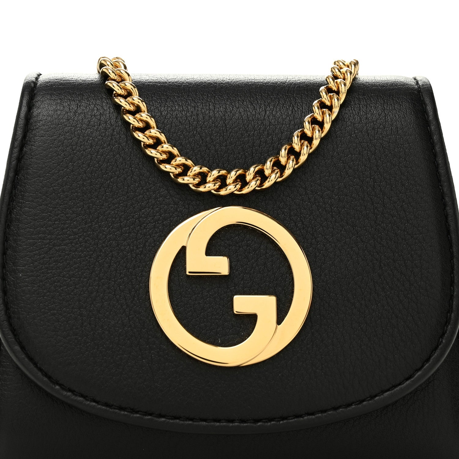 Roxy Calfskin Medium Blondie Chain Wallet Black
