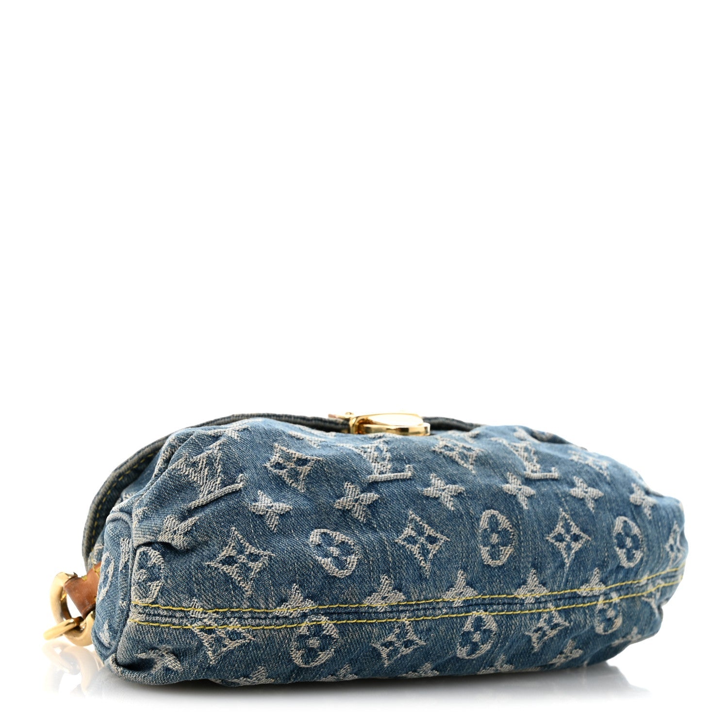 Monogram Denim Mini Pleaty Blue