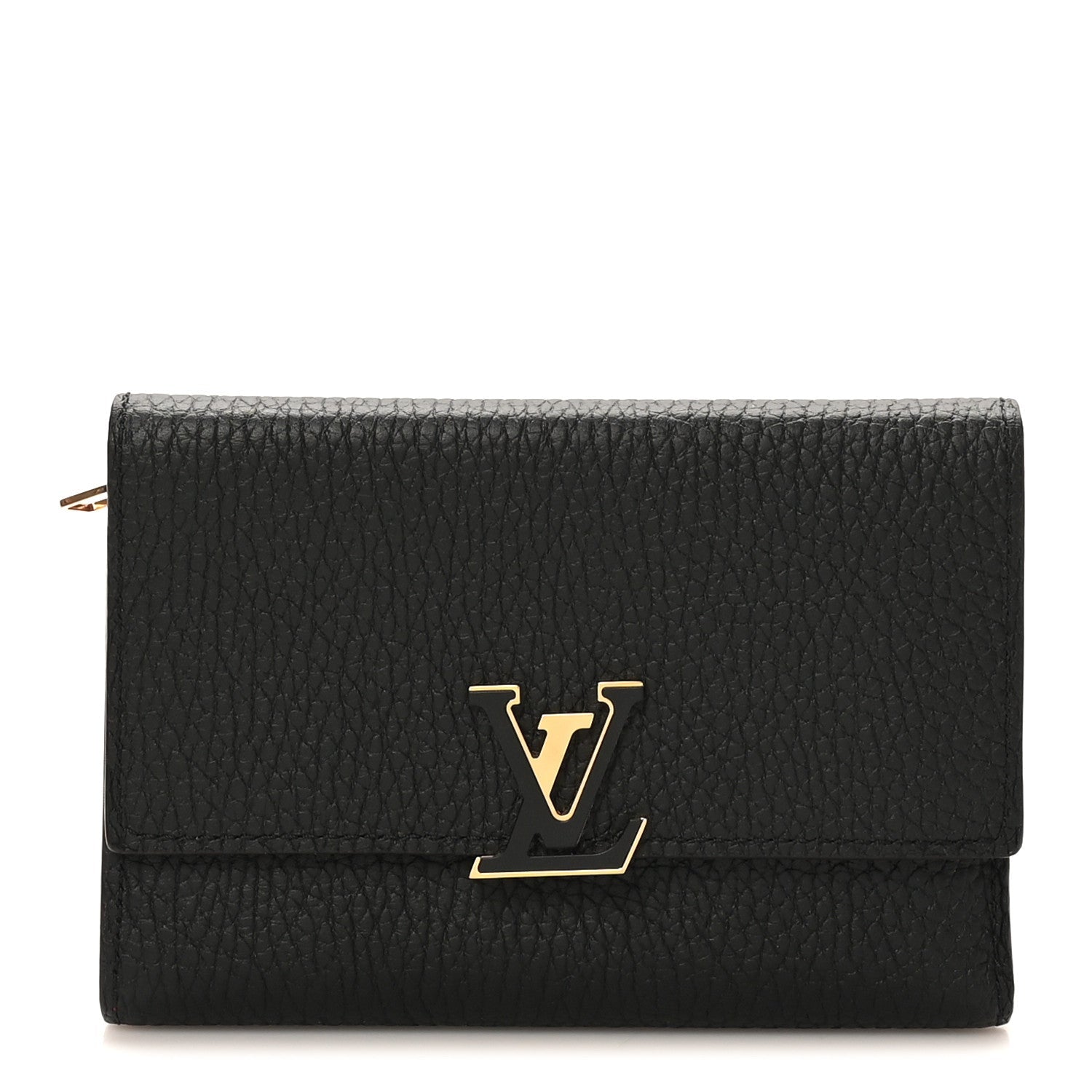 Taurillon Capucines Compact Wallet Black