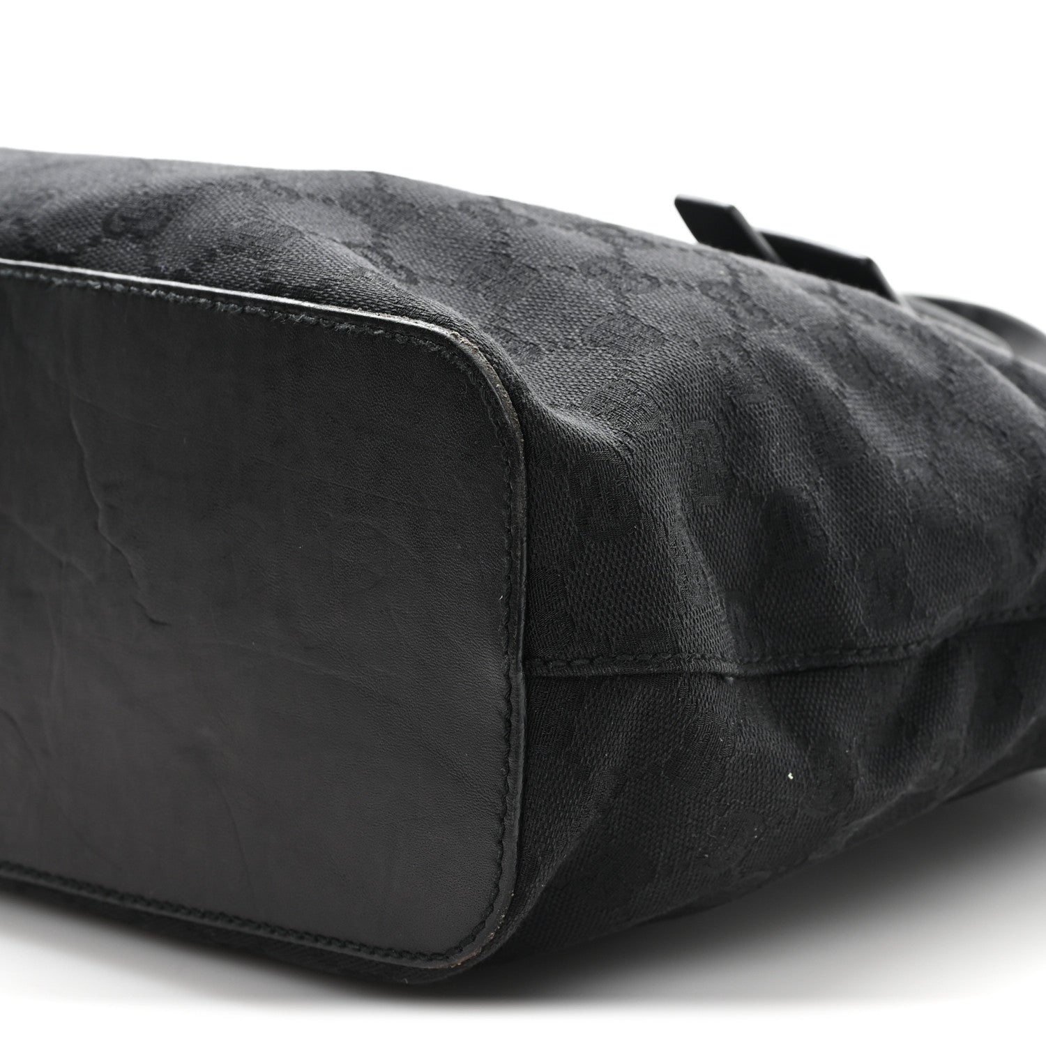 Canvas Monogram Tote Black