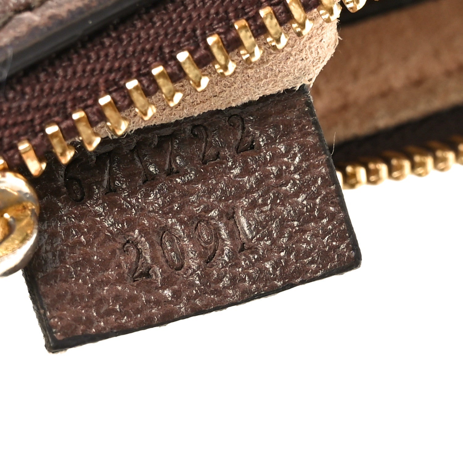 Monogram Jumbo GG Textured Dollar Calfskin Ophidia Key Case Camel Ebony New Acero