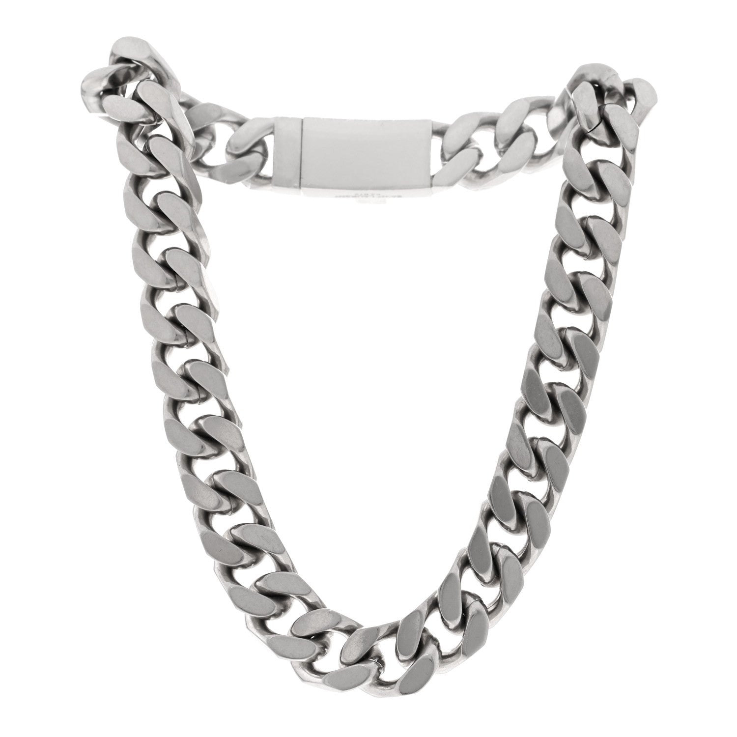Metal Chain Choker Necklace Oxidized Silver