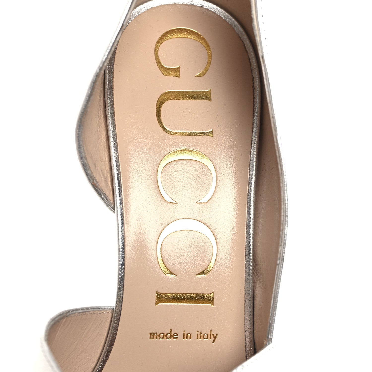 Metallic Nappa Rose 95mm Open Toe Pumps 38.5 Argento