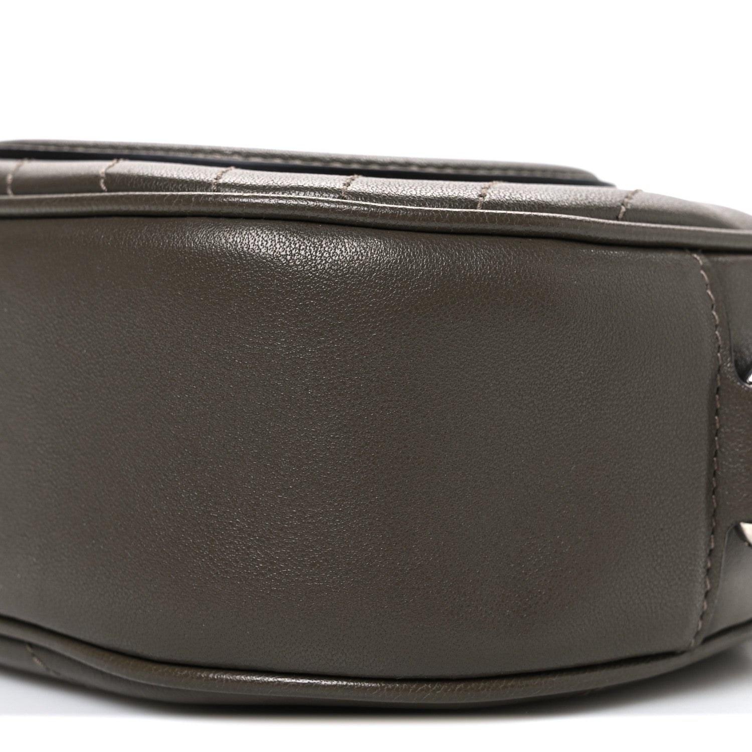 Sakai Be Green Calfskin Diagonal Stitched Mini Blondie Shoulder Bag Craclet Brown