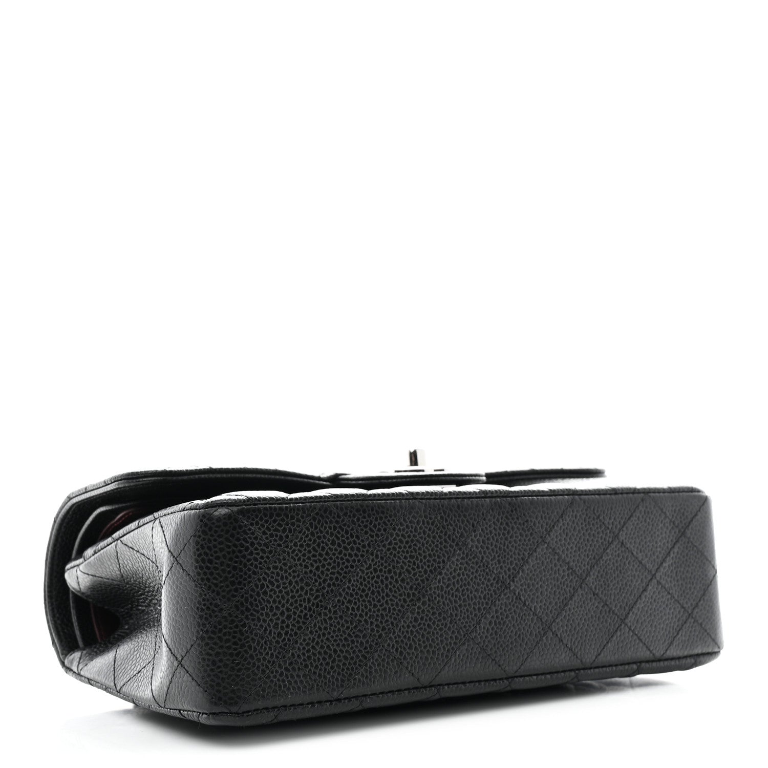 Caviar Quilted Small Double Flap Black