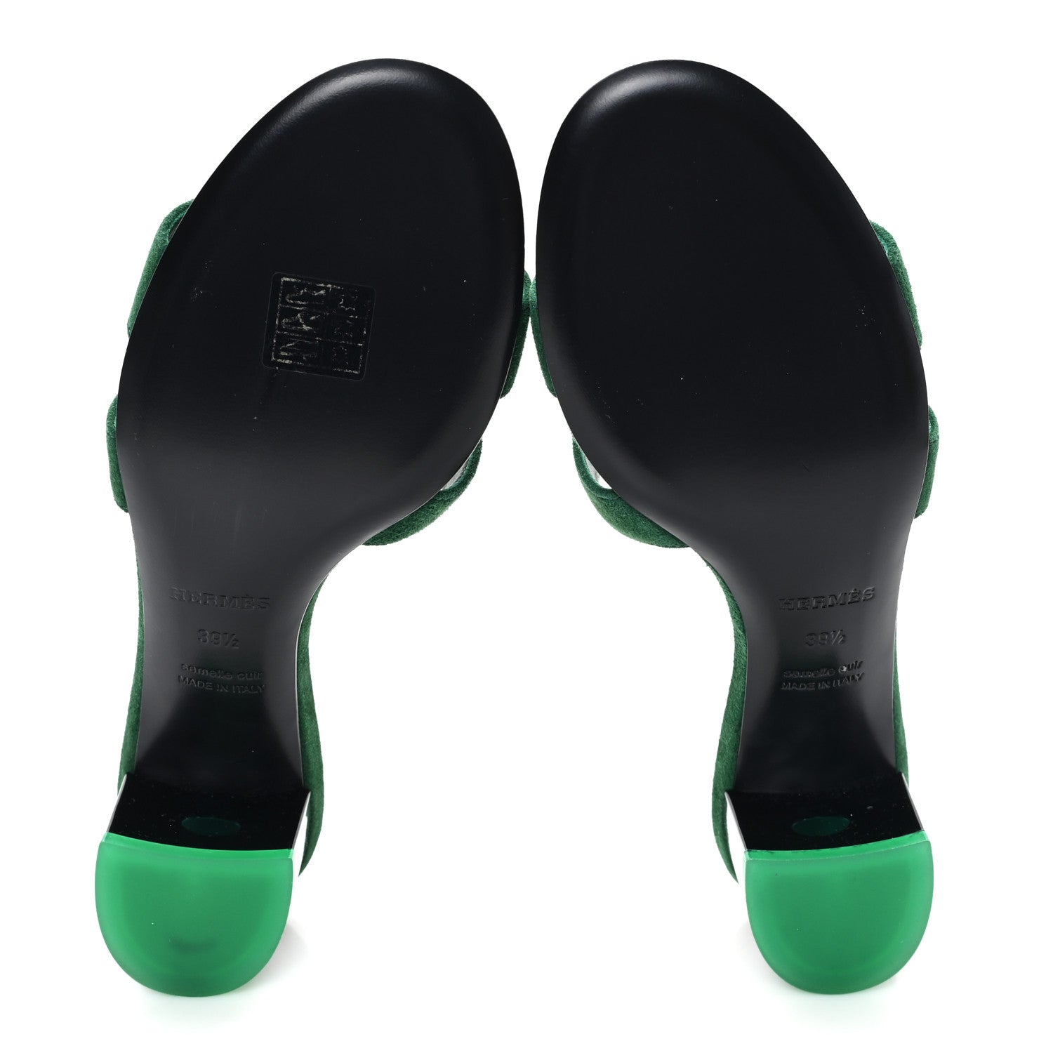 Suede Goatskin Oasis Sandals 39.5 Vert Electrique