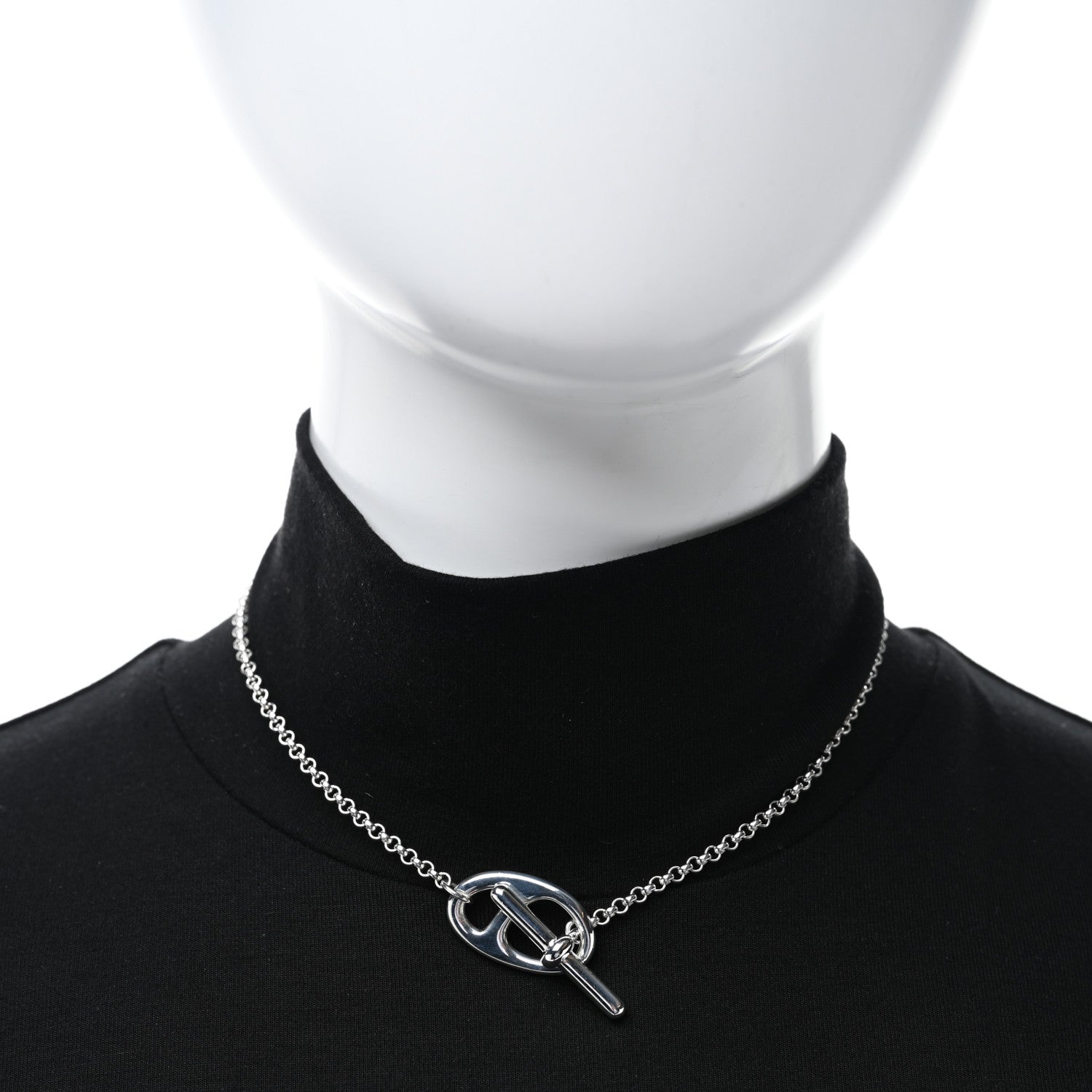 Sterling Silver Chaine D'Ancre Punk Toggle Necklace