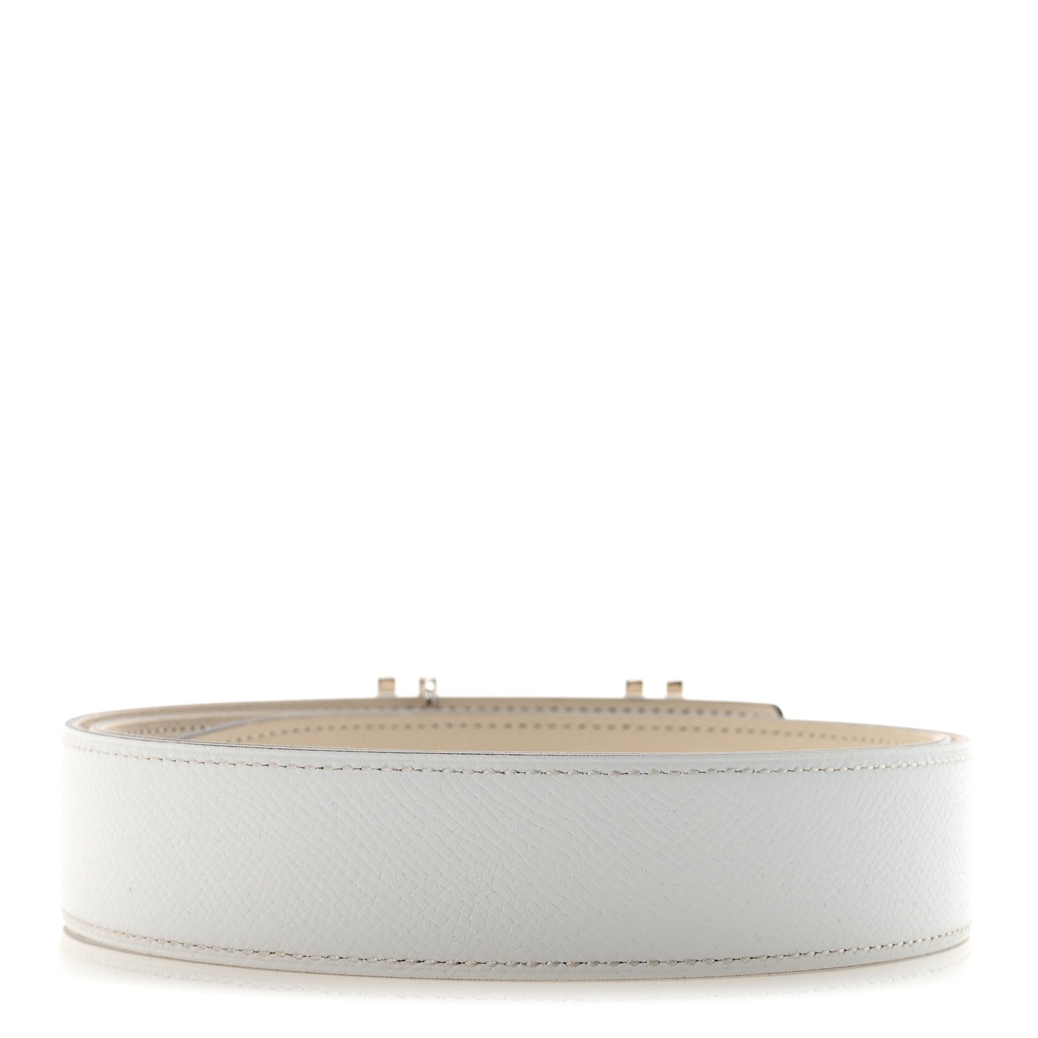 Swift Epsom 32mm Au Carre H Belt 90 36 Craie White
