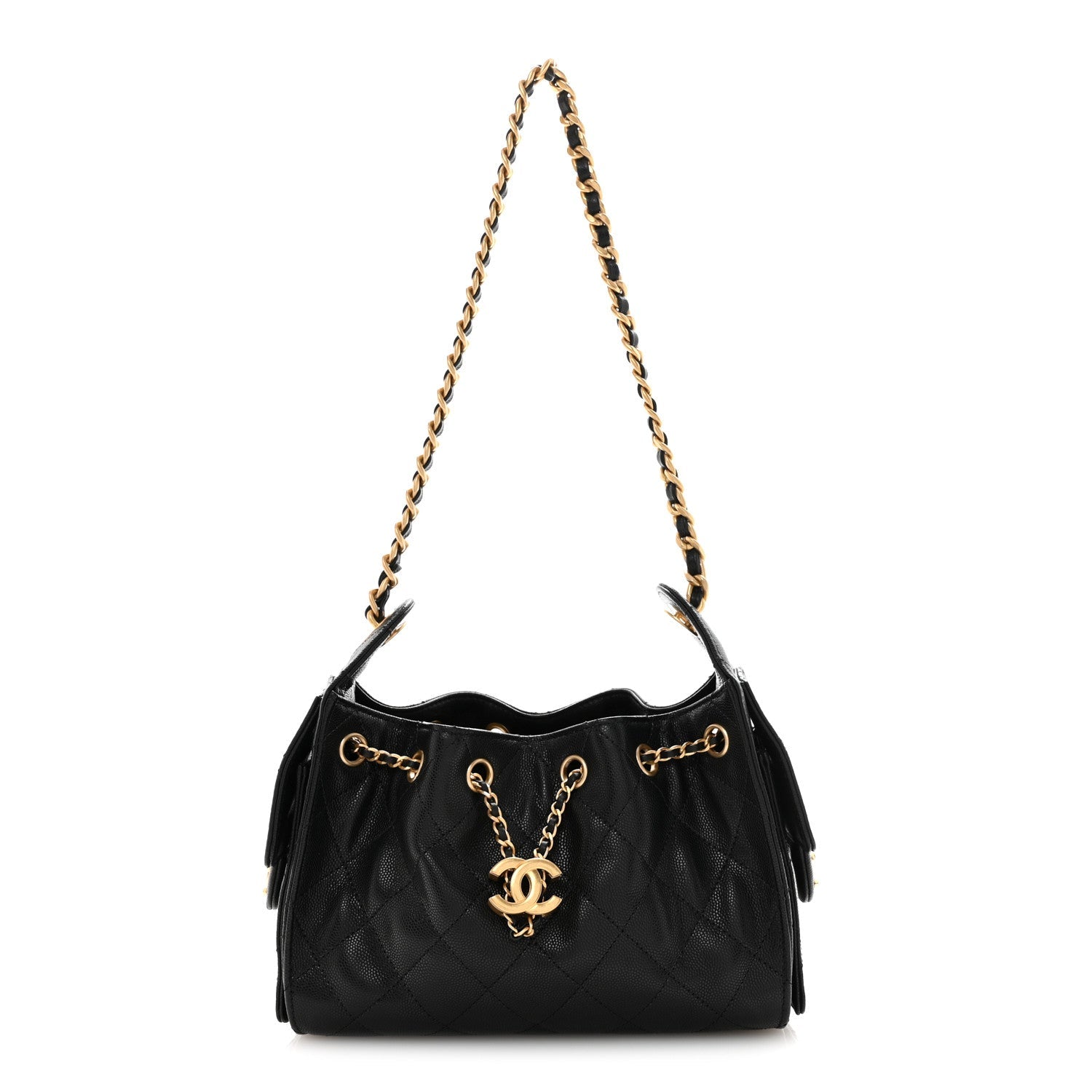Caviar Quilted Mini Chanel 25 Handbag Black