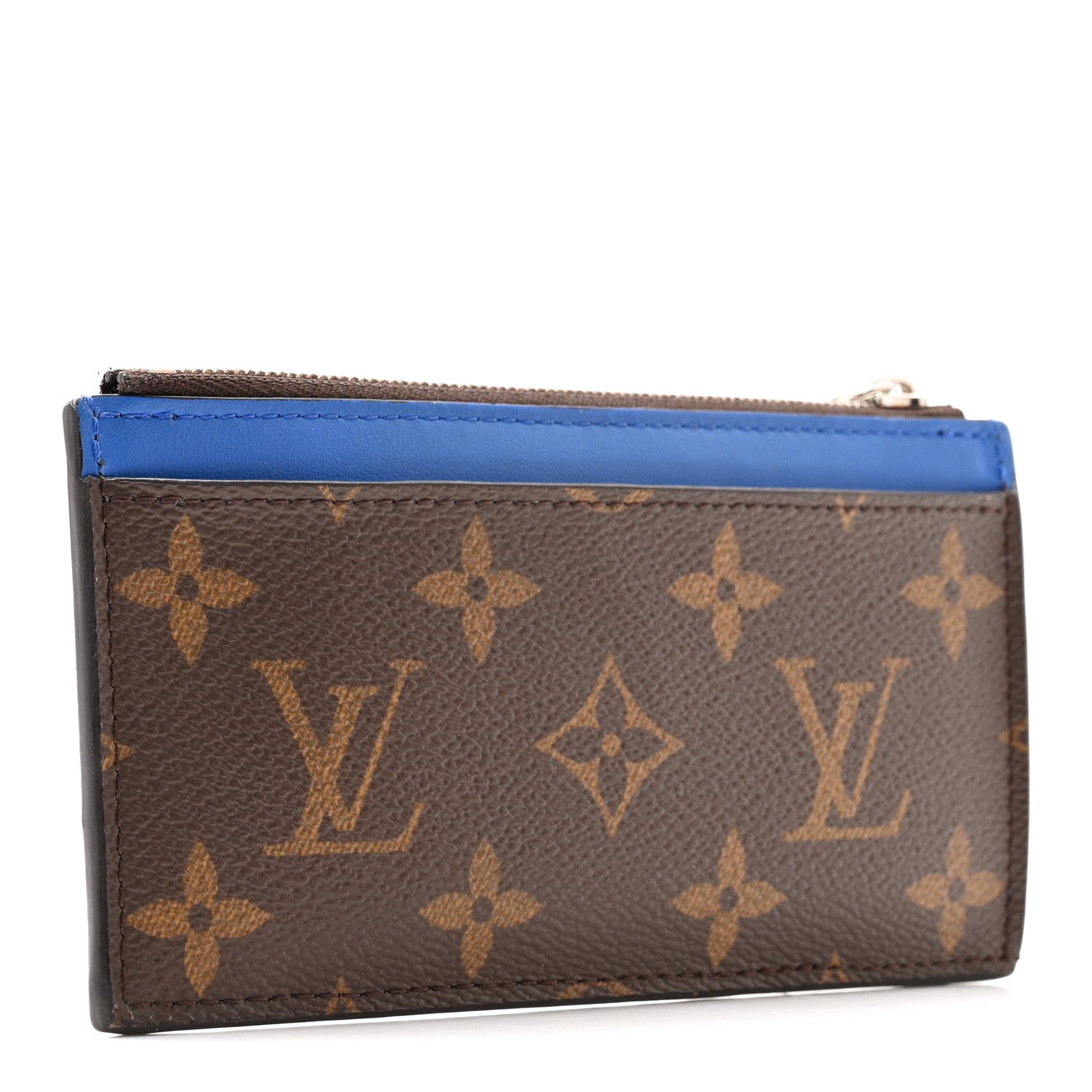 Monogram Calfskin Coin Card Holder Indigo Blue