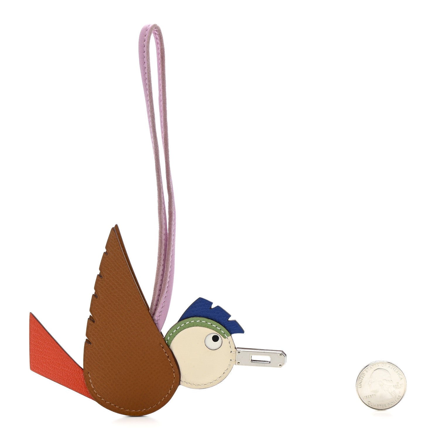 Epsom Swift Chevre Mysore Birdy Bag Charm Mauve Sylvestre Vert Poppy Gold Nata Craie