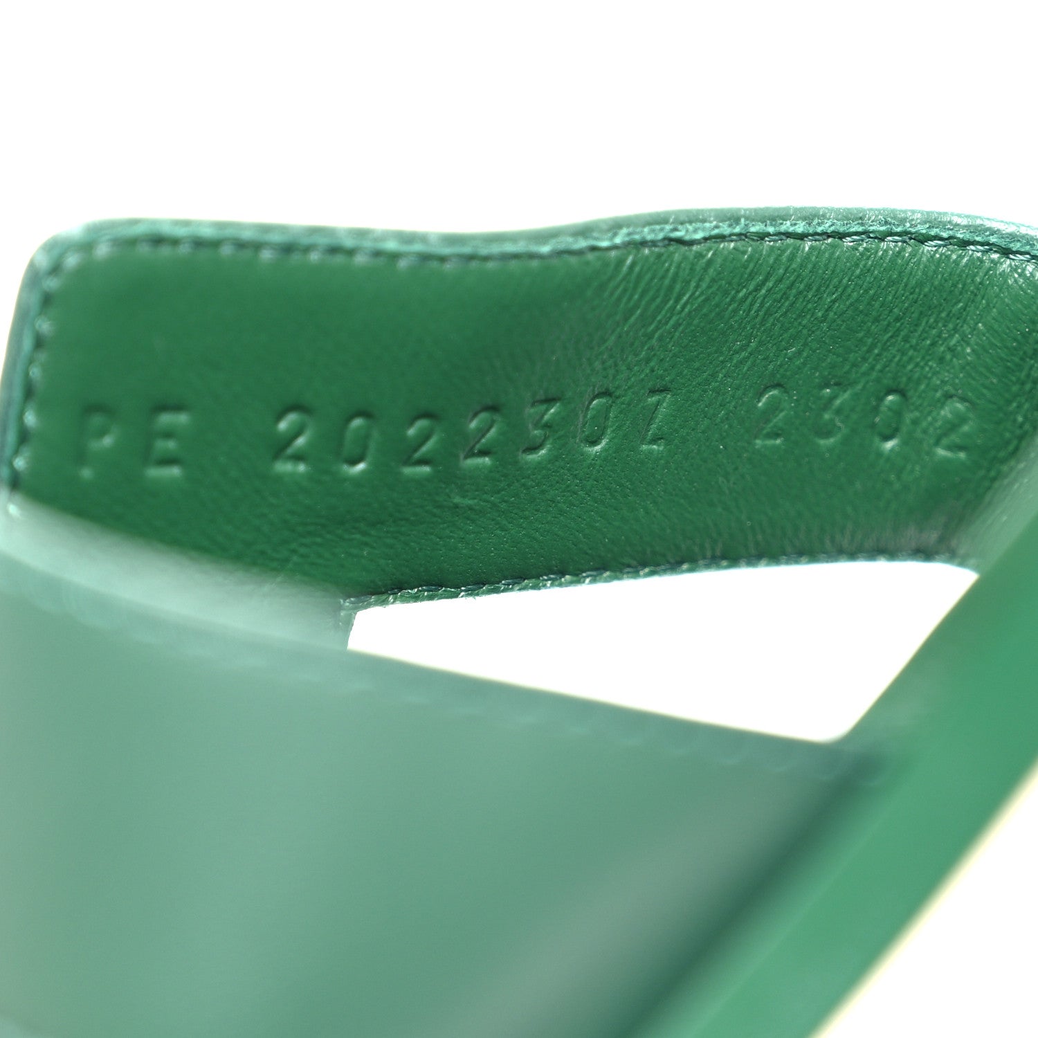 Calfskin Oran Sandals 40.5 Vert Electrique