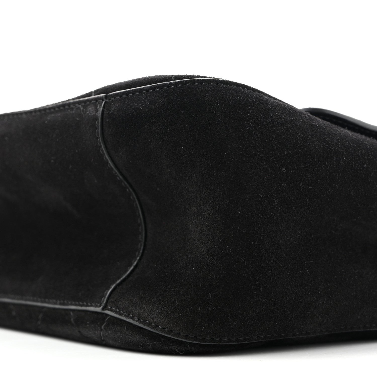 Suede Calfskin Small Souplissimo Maxi Flap Black