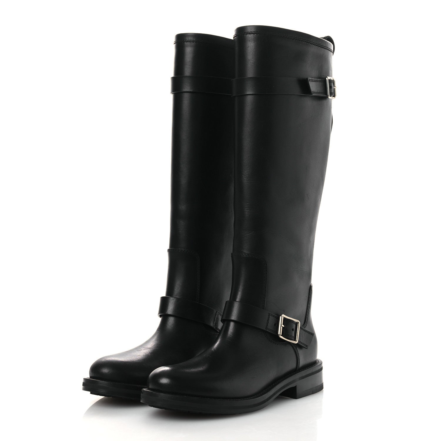 Smooth Calfskin River Boots 38 Black